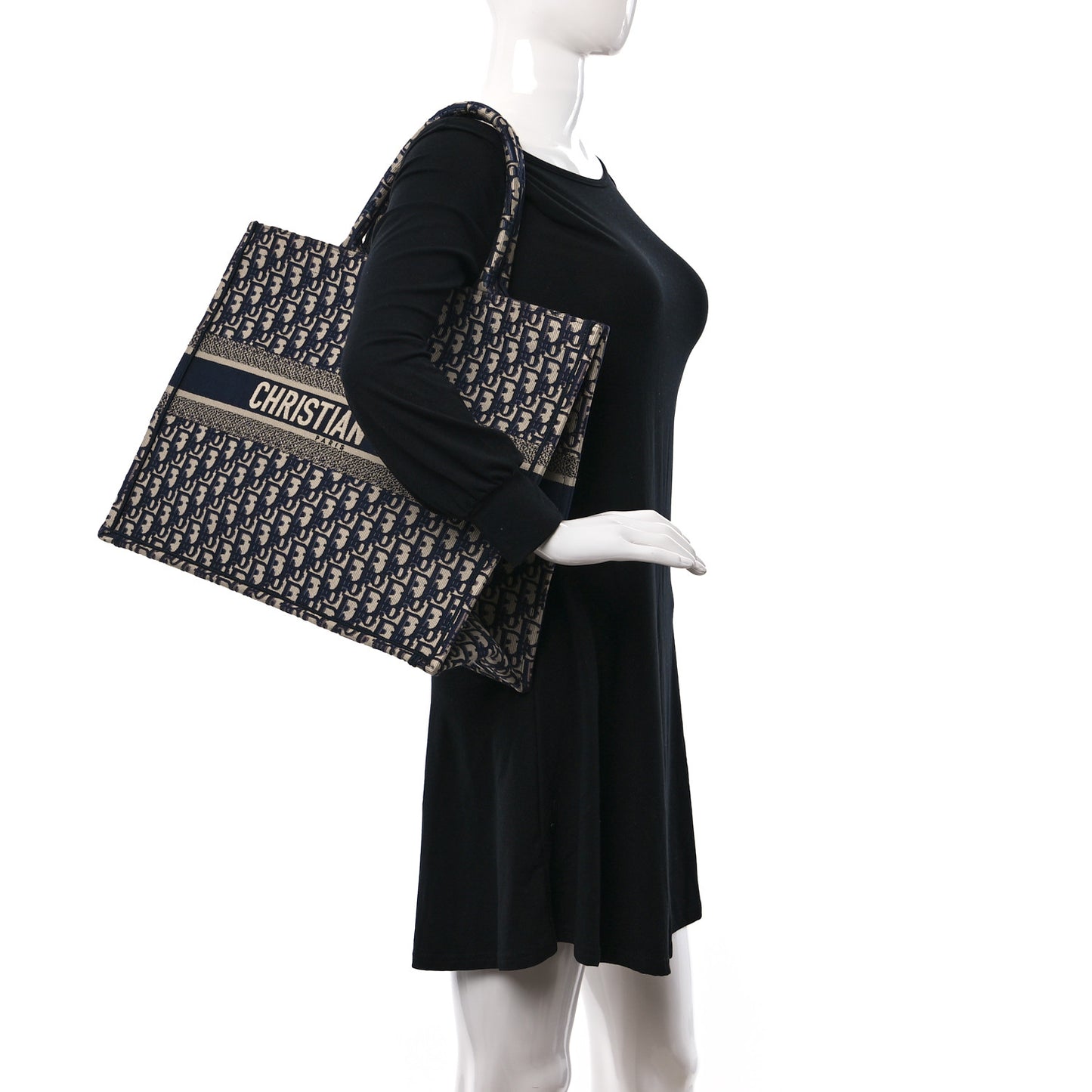 Oblique Large Book Tote Blue Multicolor