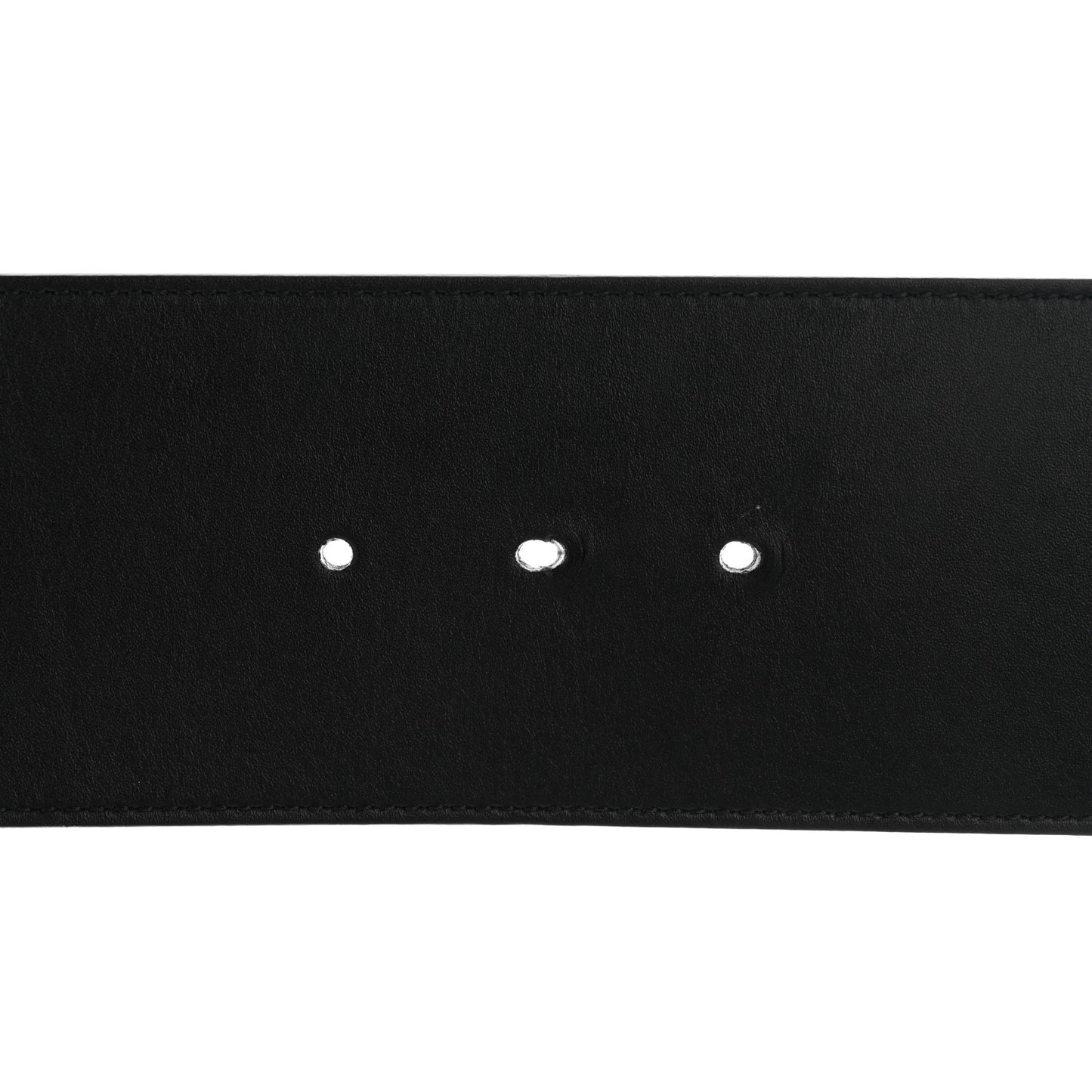Moon Calfskin Pearl Double G 70mm Belt 75 30 Black Cream