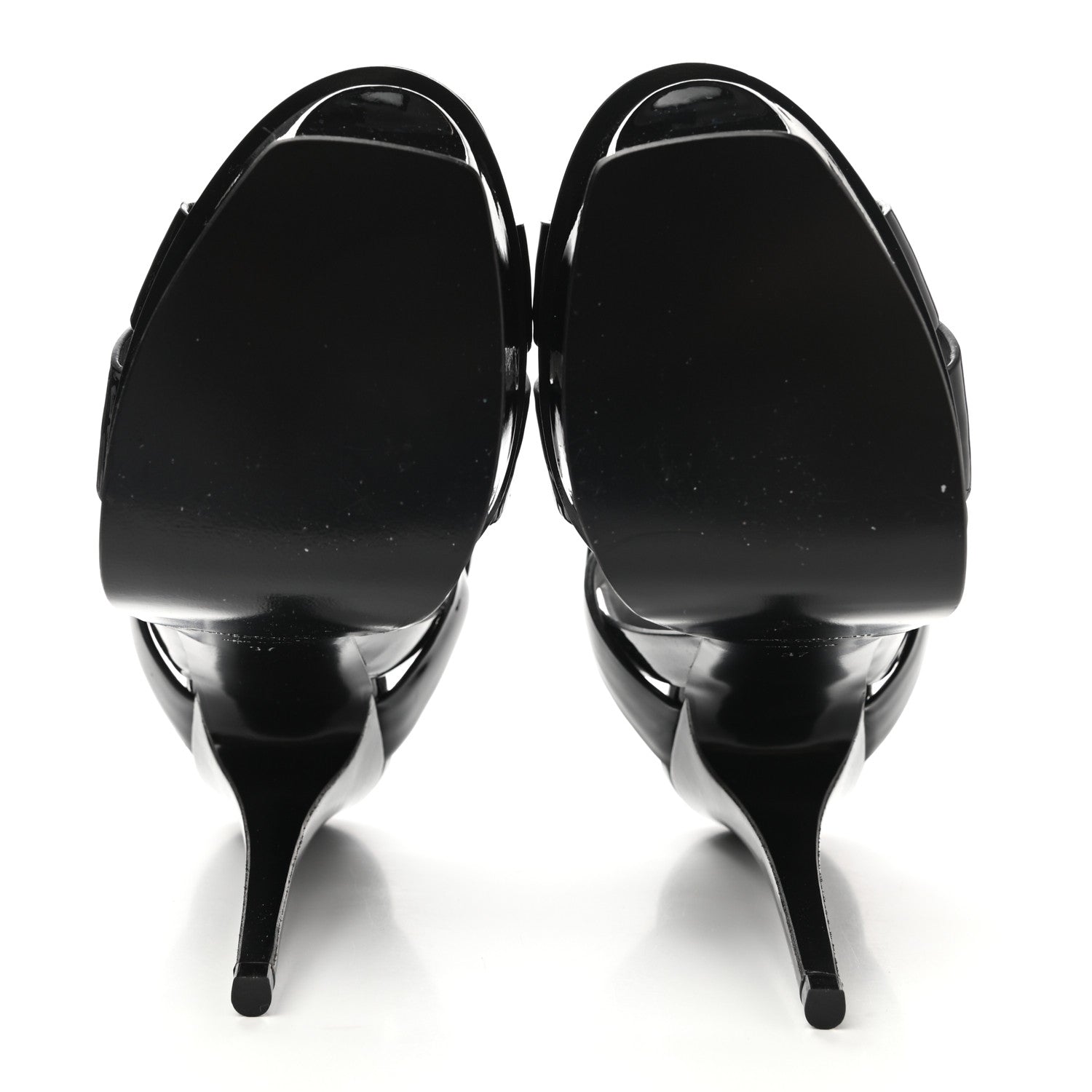 Saint Laurent Patent Tribute 105 Platform Sandals 37 Black 5 of 11