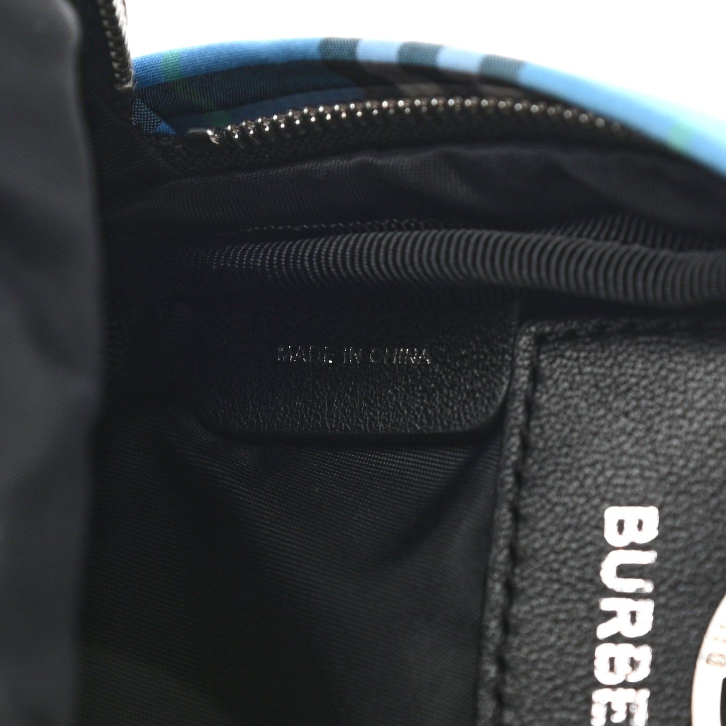 Vintage Check Backpack Key Charm Blue