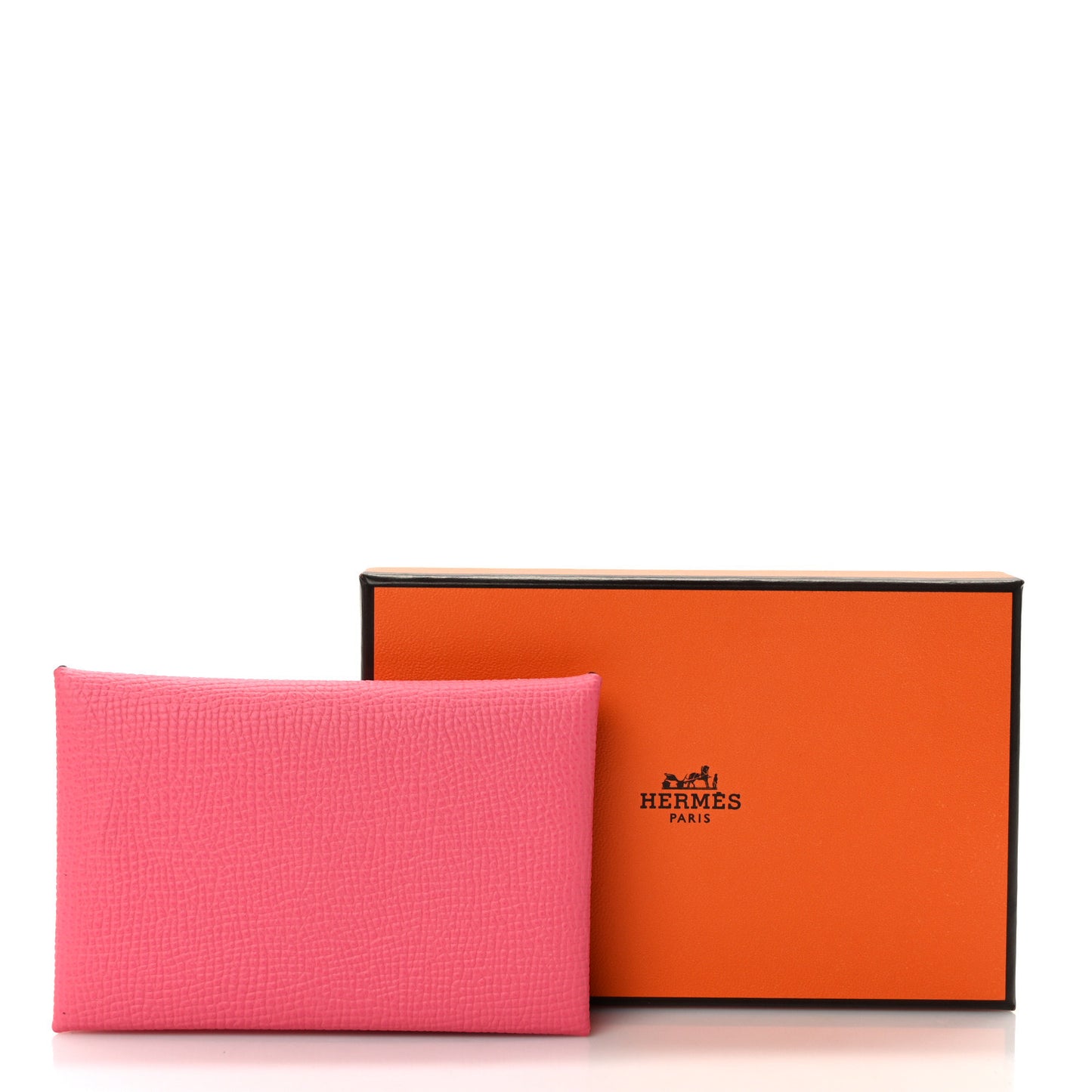 Epsom Horseshoe Calvi Card Case Rose Azalee Black