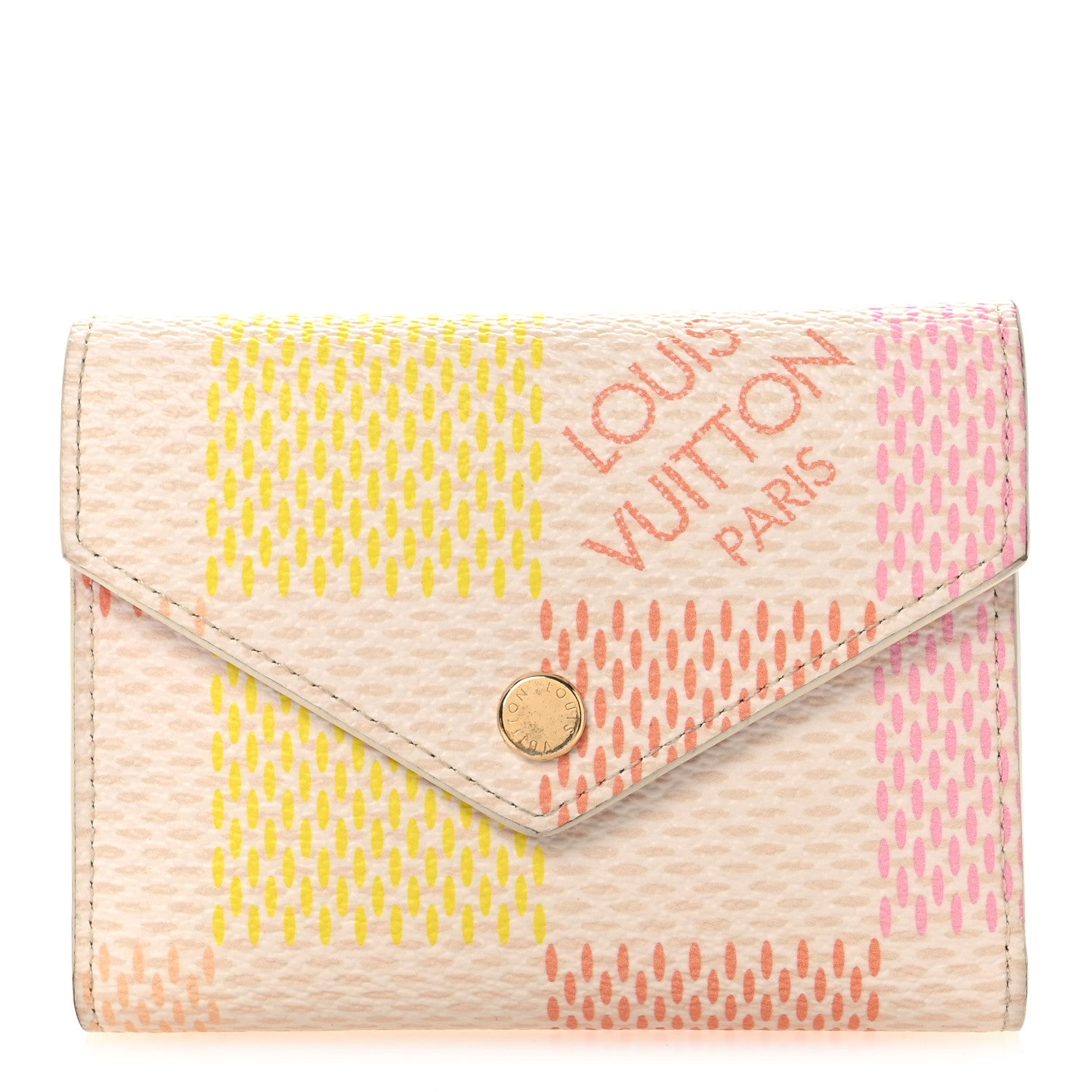 Louis Vuitton Giant Damier Victorine Wallet Peach 1755167