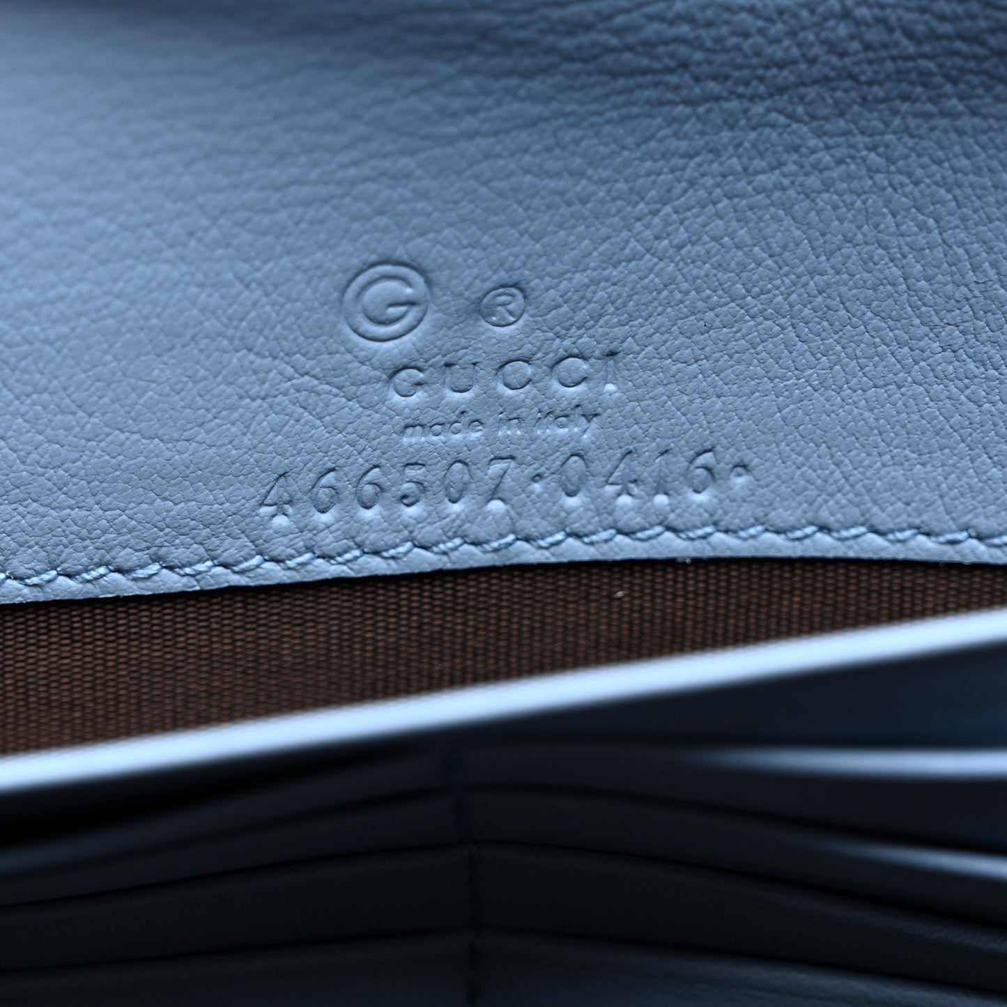 Microguccissima Crossbody Wallet Mineral Blue