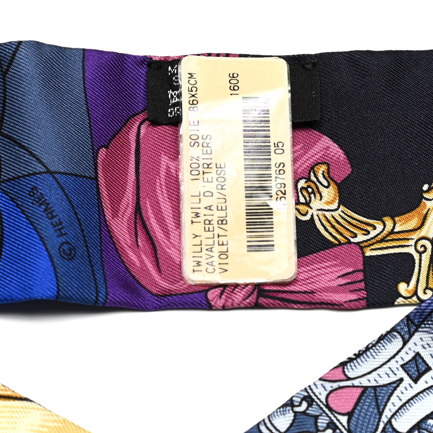 Silk Cavalleria D'Etriers Twilly Violet Bleu Rose