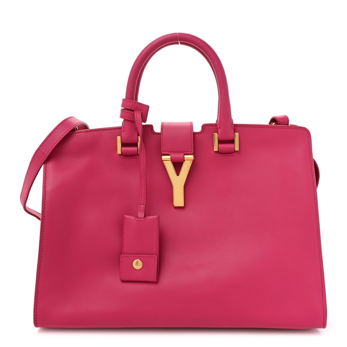 Calfskin Small Classic Y Cabas Fuchsia