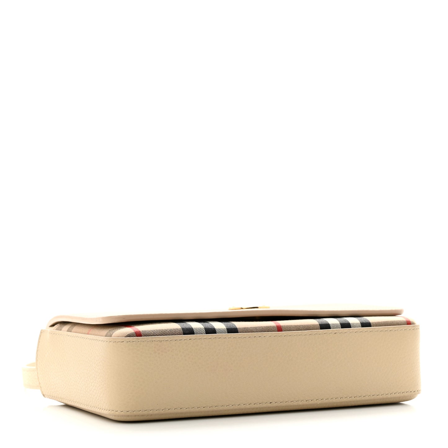 Grainy Calfskin Vintage Check Hampshire Crossbody Beige
