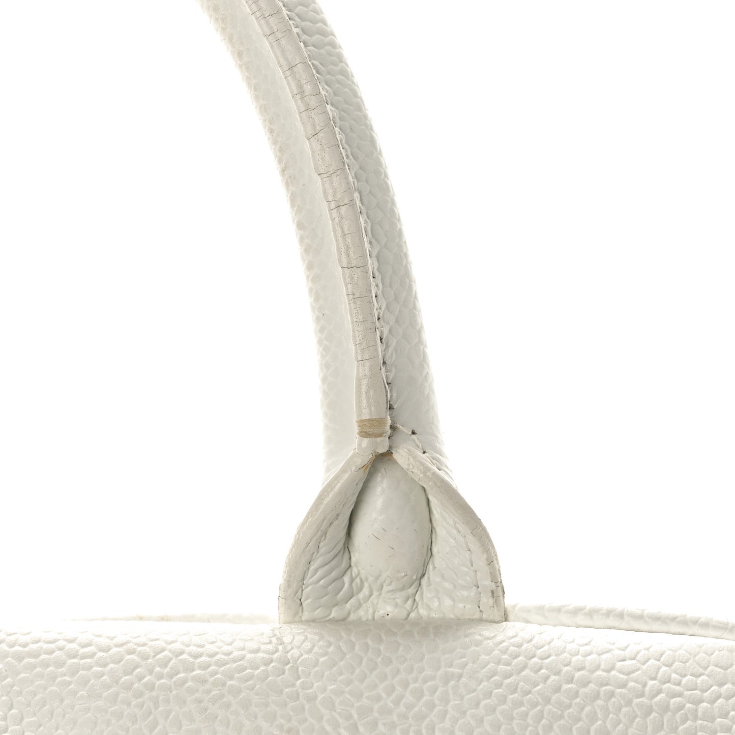 Caviar Quilted Small Bowler White