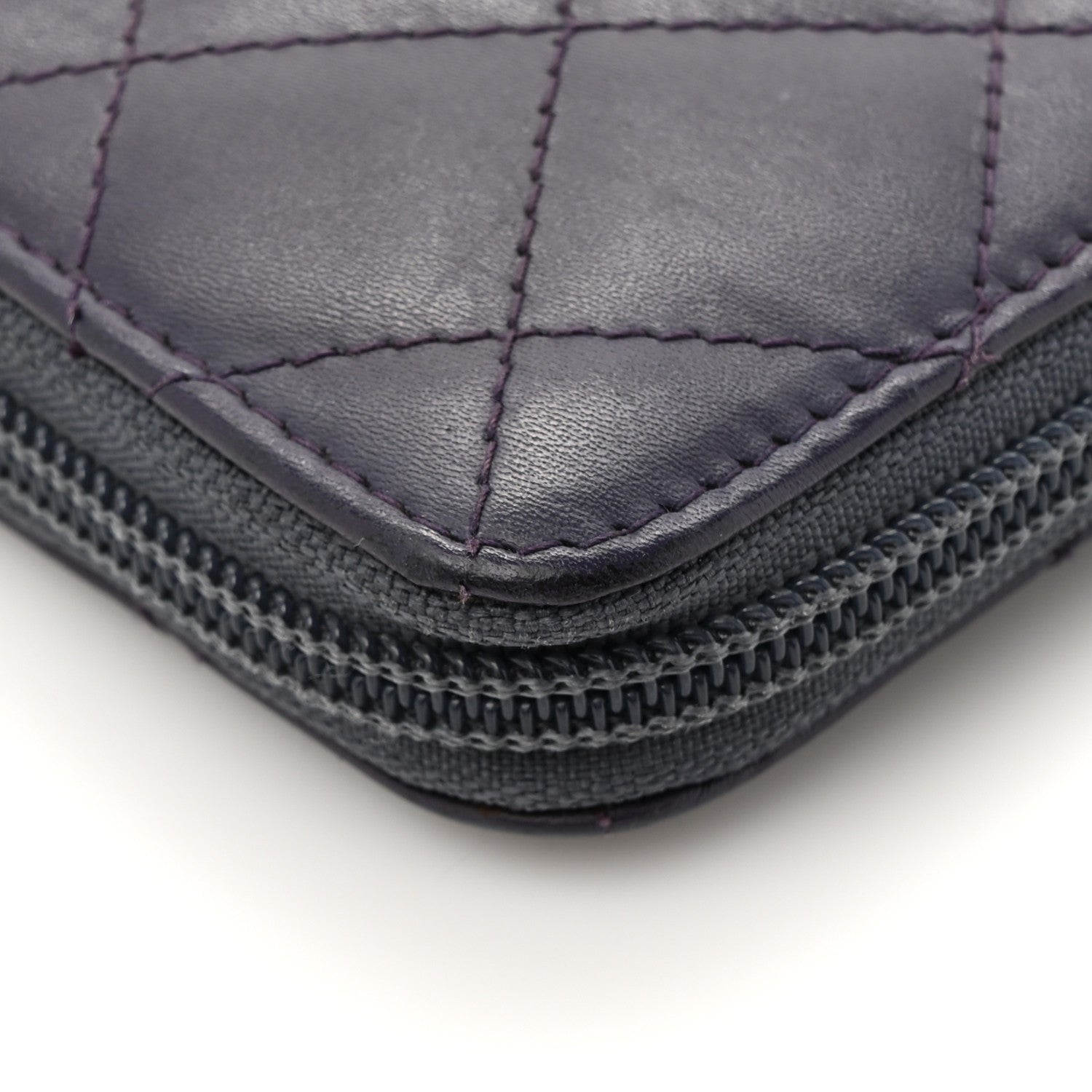 Chanel Calfskin Cambon Zip Around Organizer Wallet Purple 21 of 22
