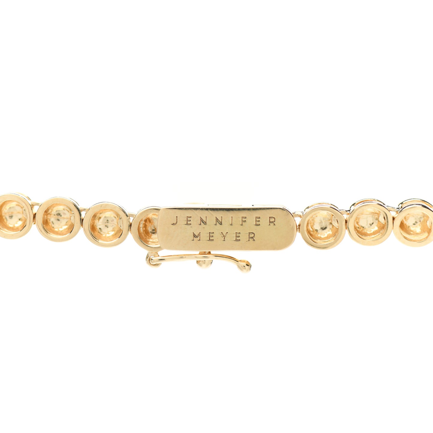 18K Yellow Gold Bezel Tennis Necklace