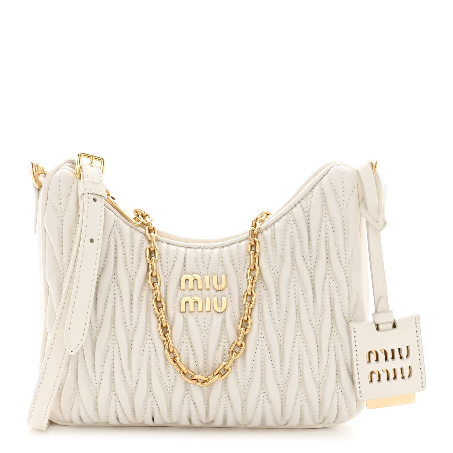 Nappa Matelasse Shoulder Bag White