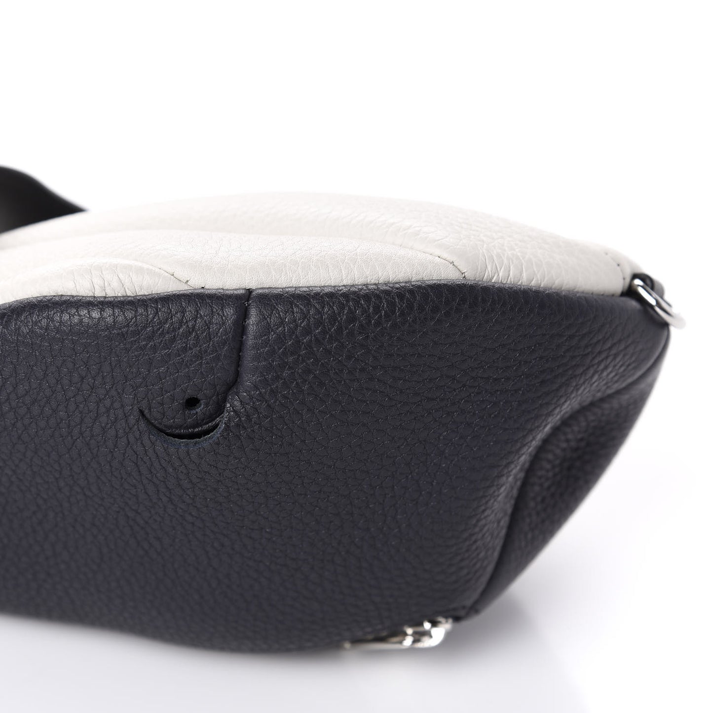 Calfskin Paula's Ibiza Mini Whale Crossbody Bag Black White