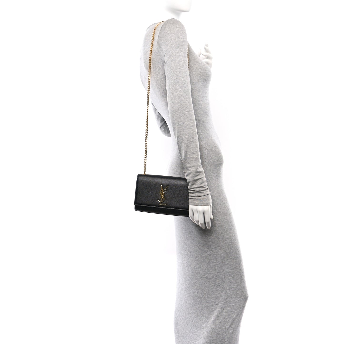 Grain De Poudre Small Monogram Kate Satchel Black