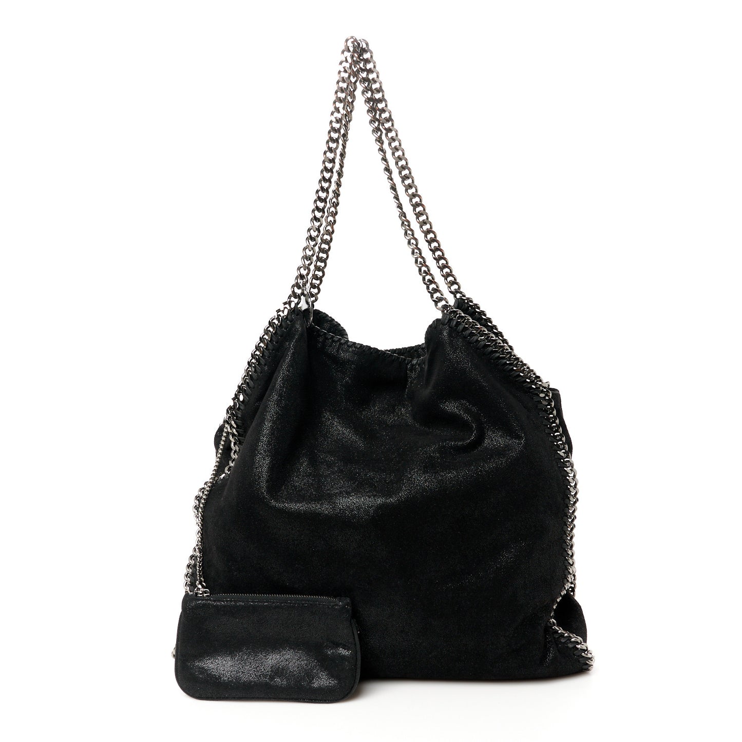 Shaggy Deer Falabella Fold Over Tote Black