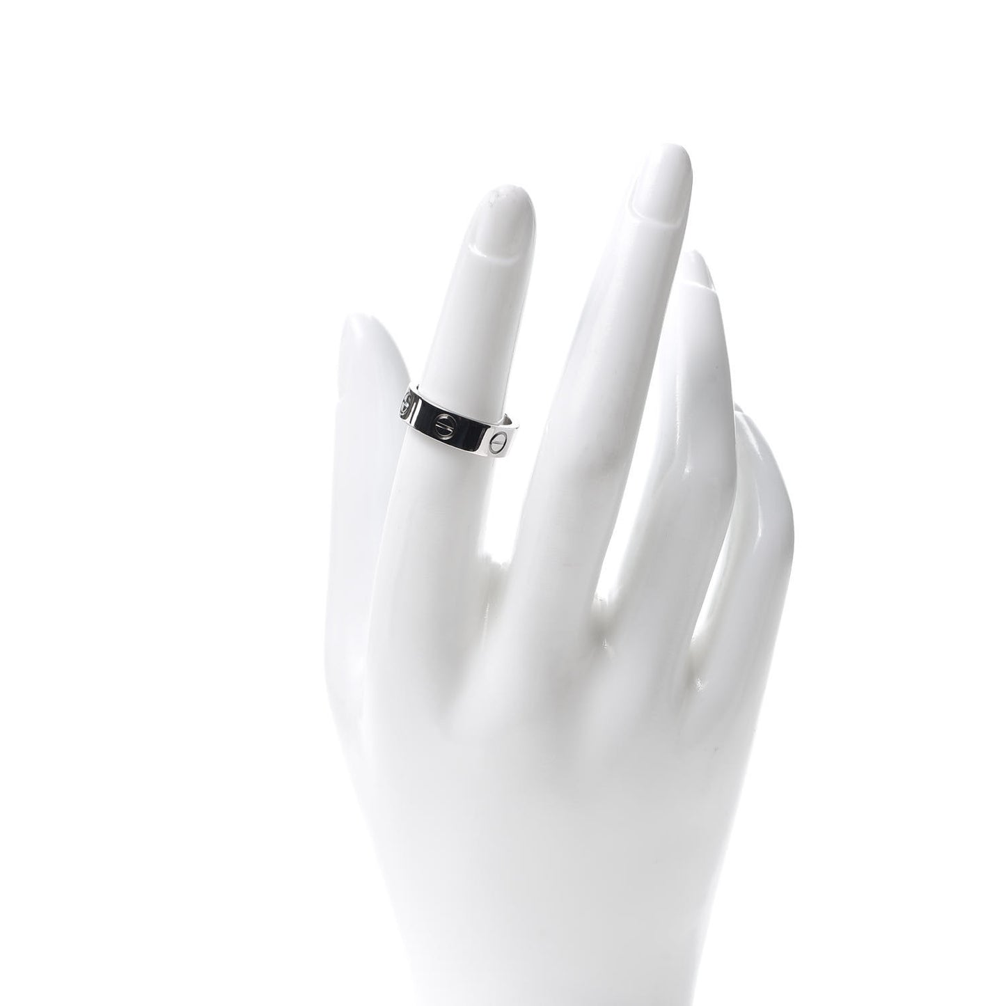 18K White Gold 5.5mm LOVE Ring 52 6