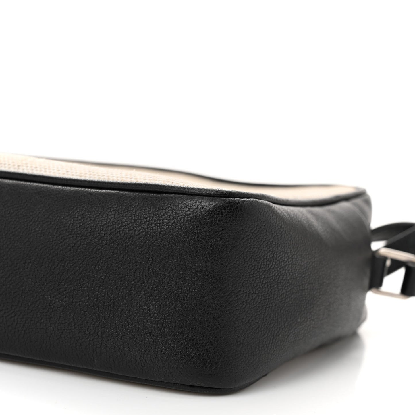 Linen Canvas Monogram Lou Camera Bag Black