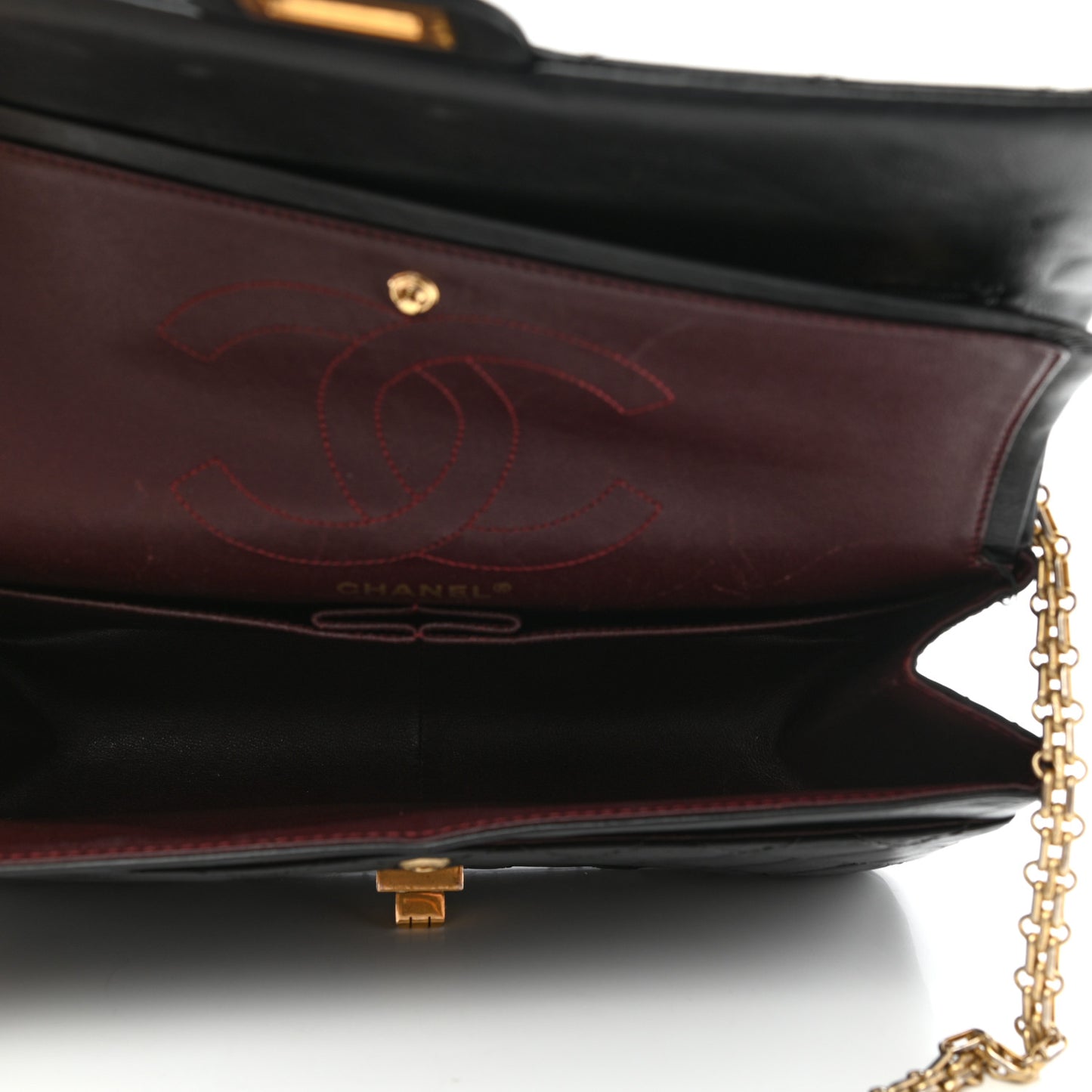 Aged Calfskin Quilted 2.55 Reissue 226 Flap Black