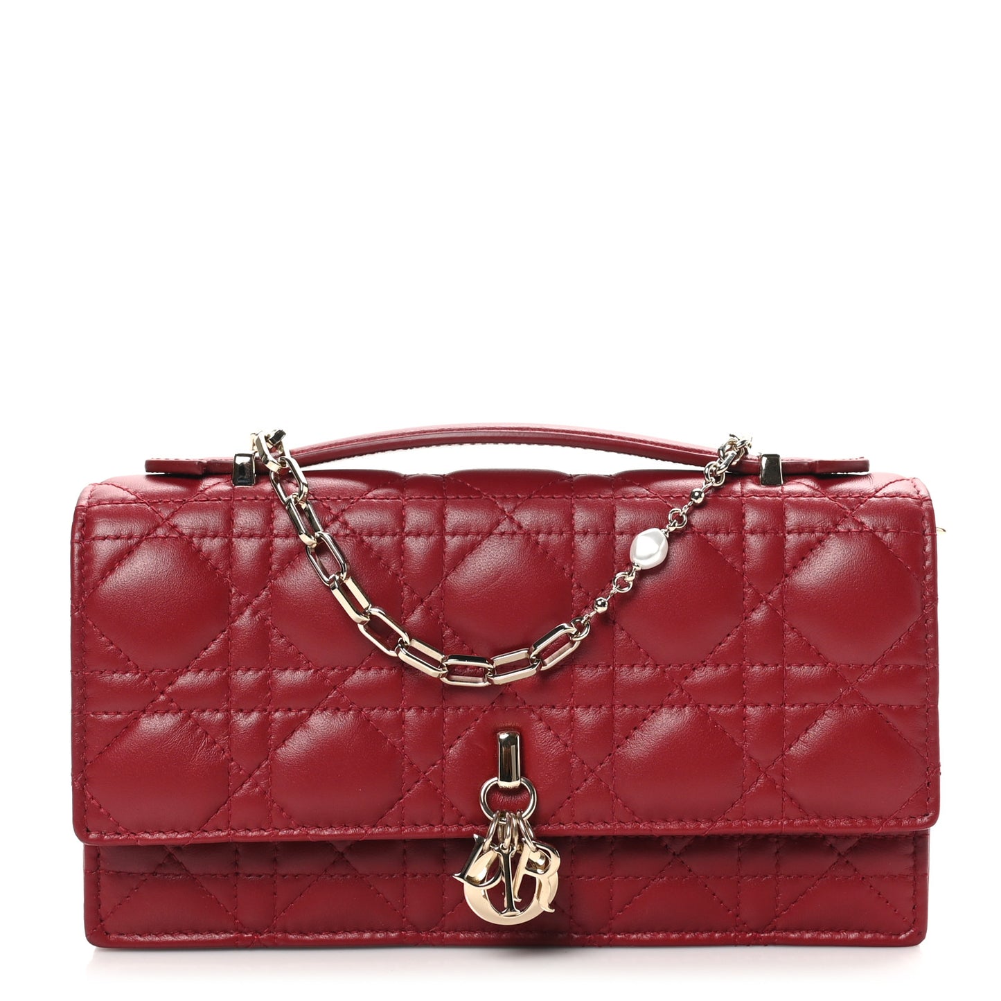 Lambskin Cannage Mini My Dior Bag Burgundy