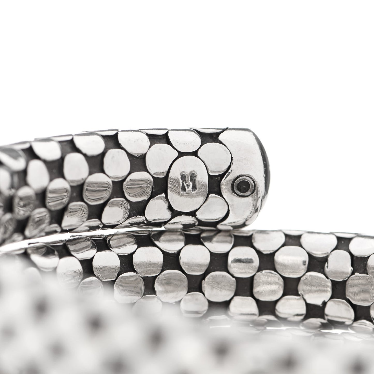 Sterling Silver Dot Triple Coil Bracelet