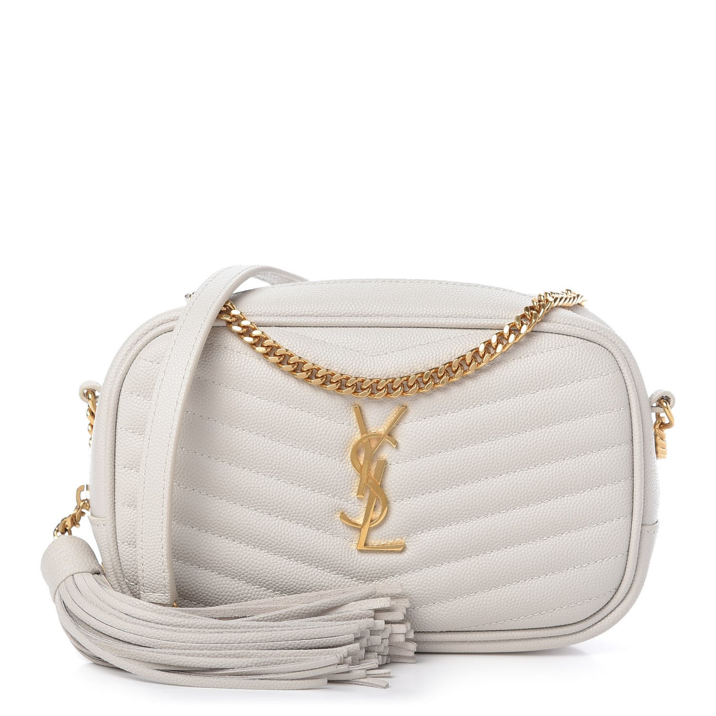 Grain De Poudre Matelasse Monogram Mini Lou Camera Bag Crema Soft