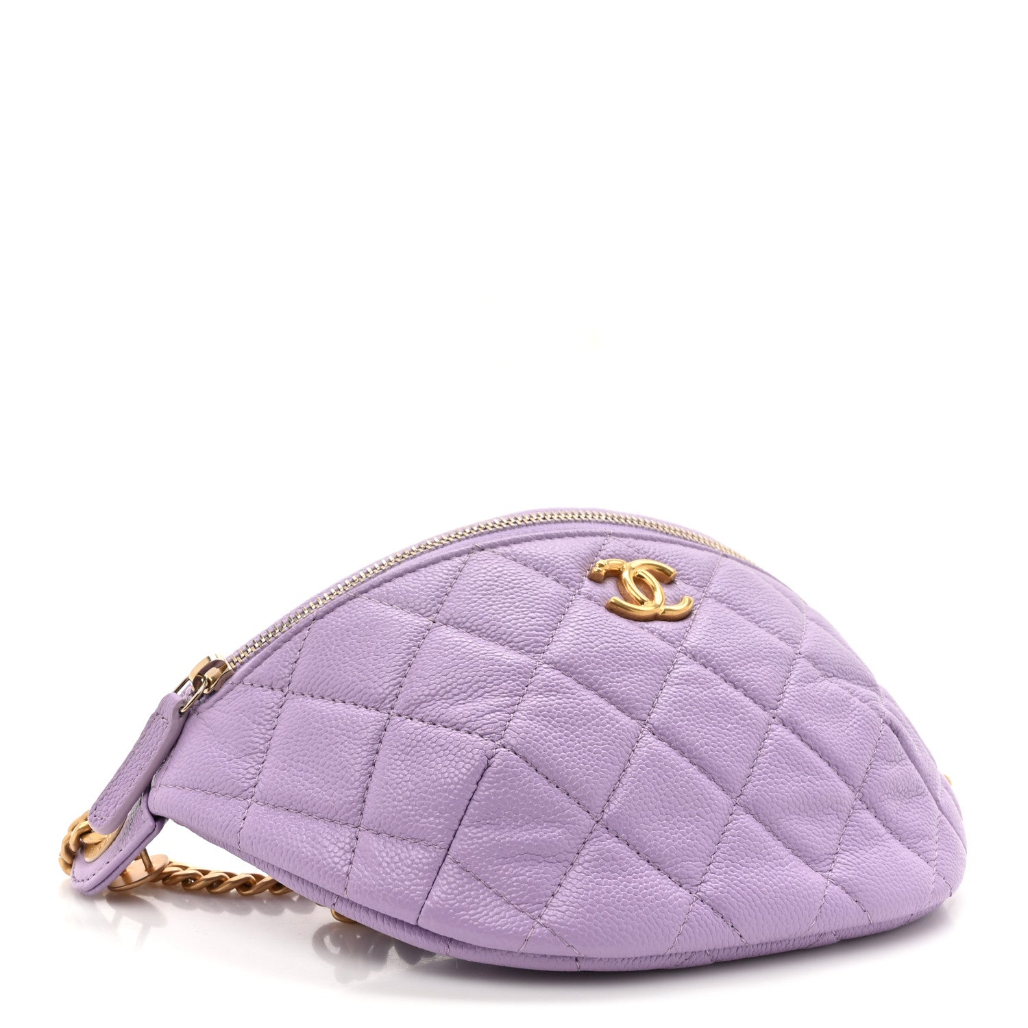 Chanel Caviar Quilted Sweetheart Belt Bag Light Purple 4 of 12