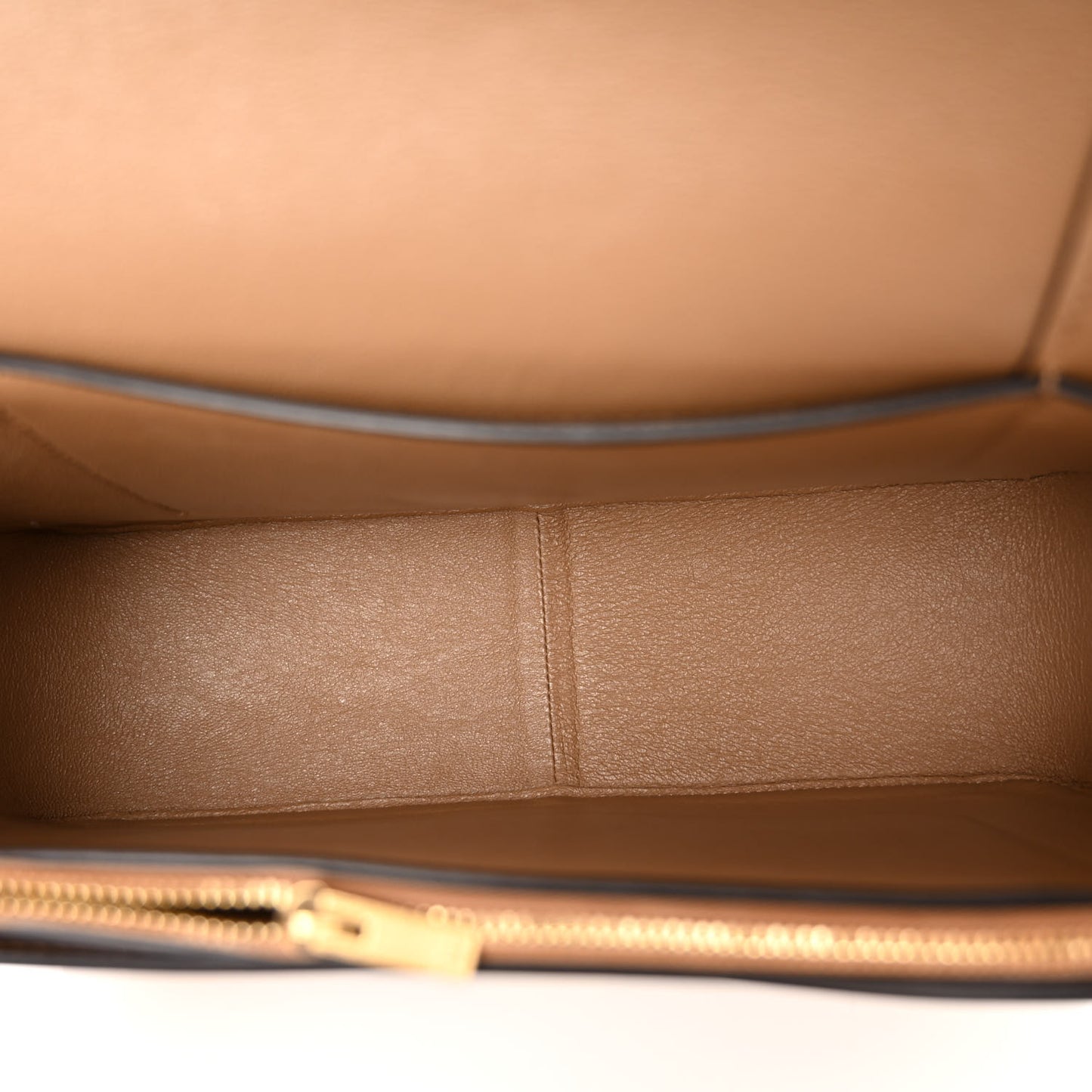 Shiny Smooth Calfskin Medium Frame Shoulder Bag Tan Optic White