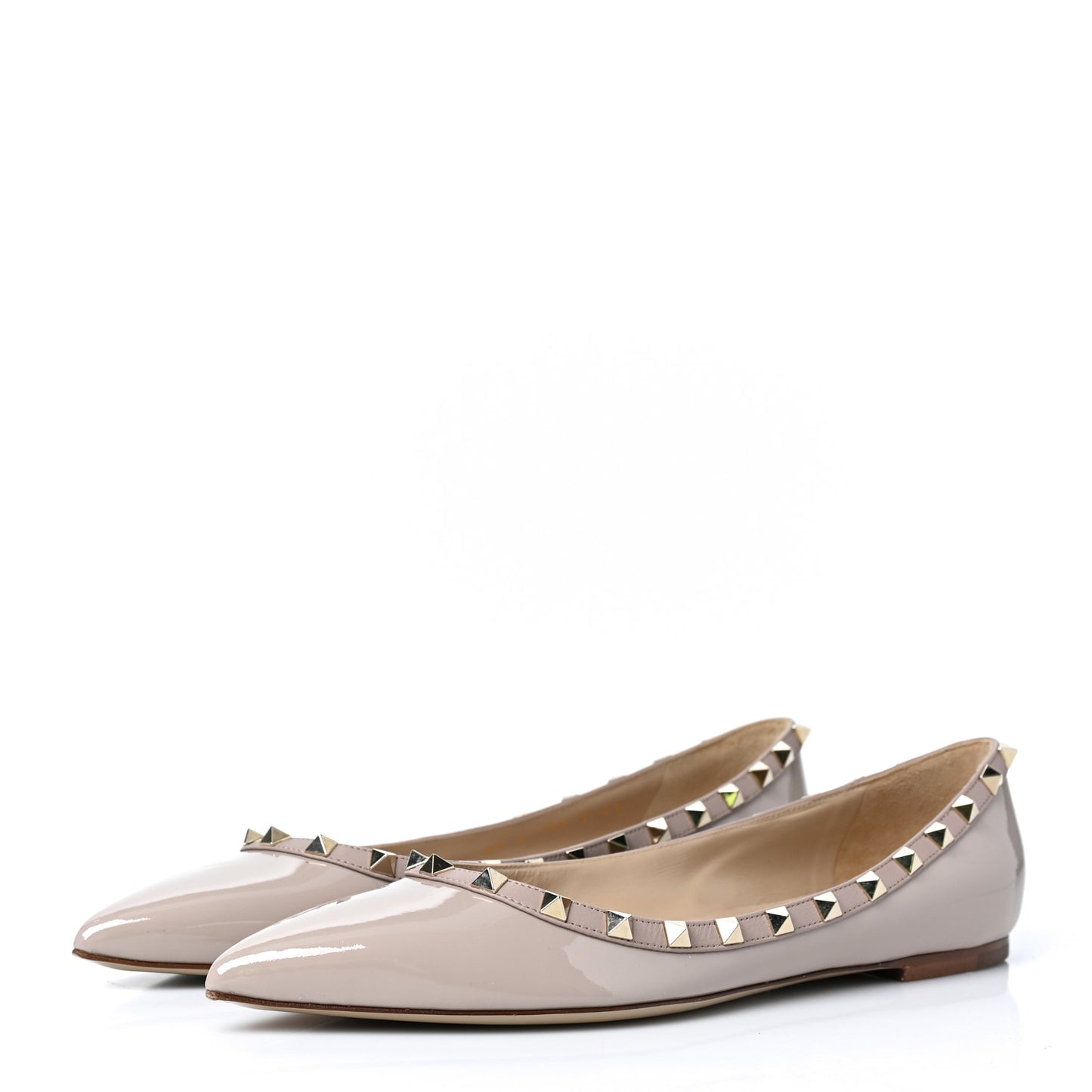 Patent Rockstud Ballerina Flats 41 Poudre