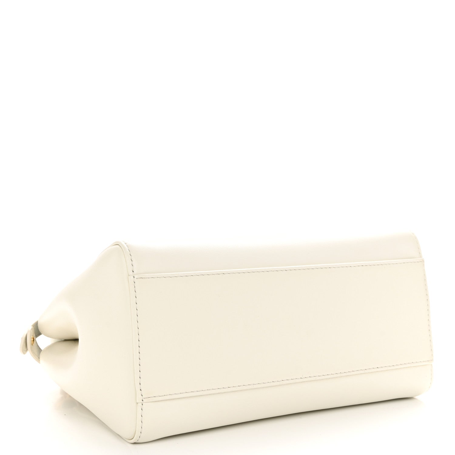 Fendi Gingham Embossed Mini Peekaboo Iconic Satchel White Ice Light Blue 4 of 10