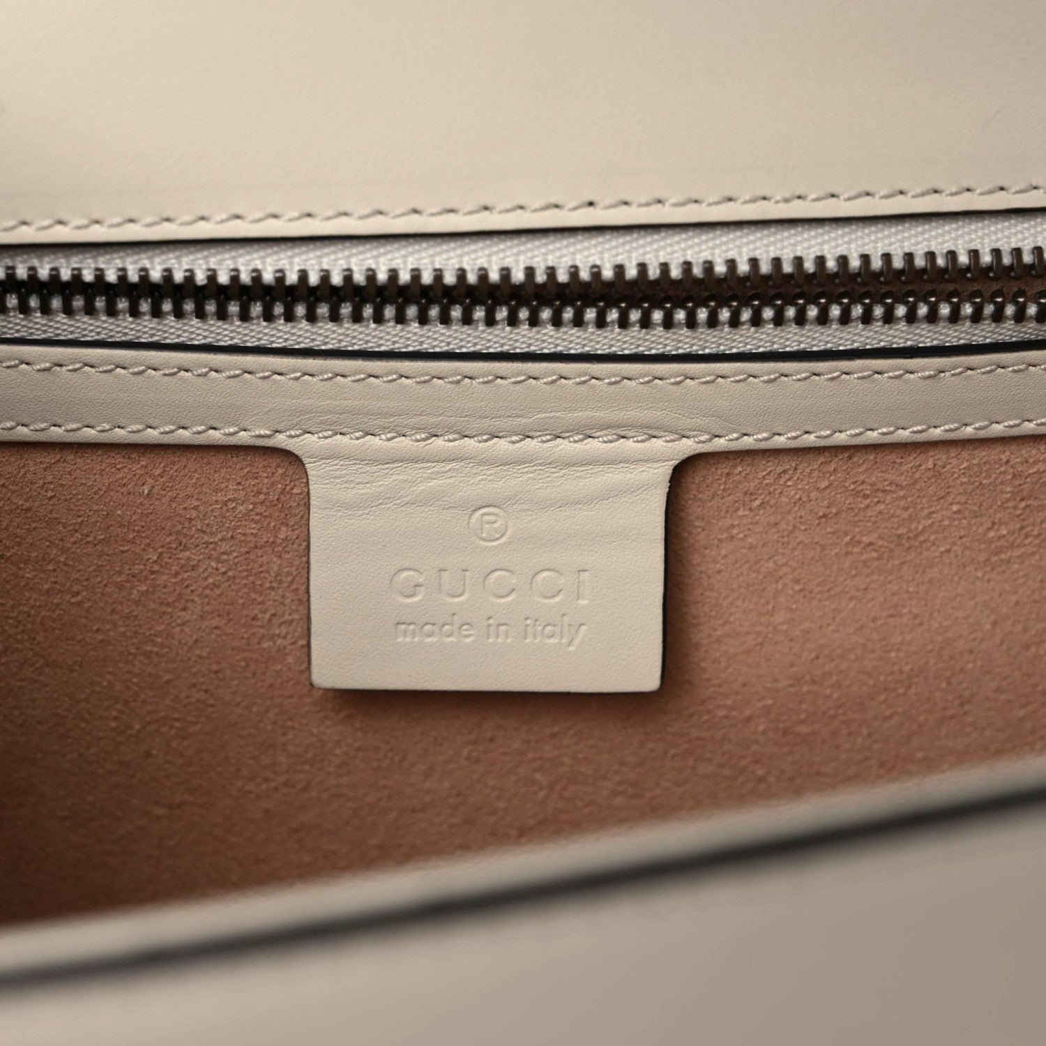 Gucci Calfskin Sylvie Web Queen Margaret Shoulder Bag White 9 of 12