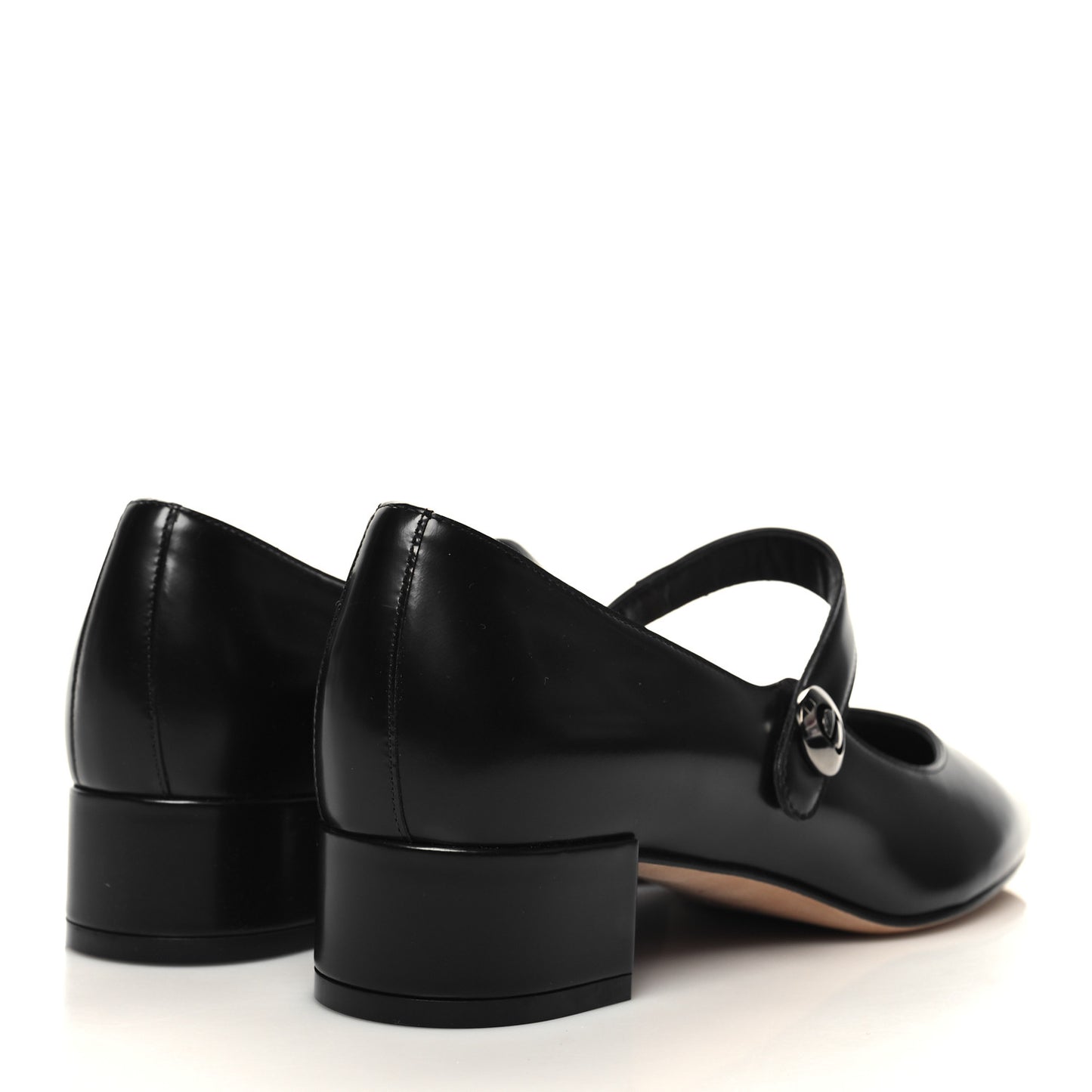 Brushed Calfskin Uniform 30mm Pumps 38 Black