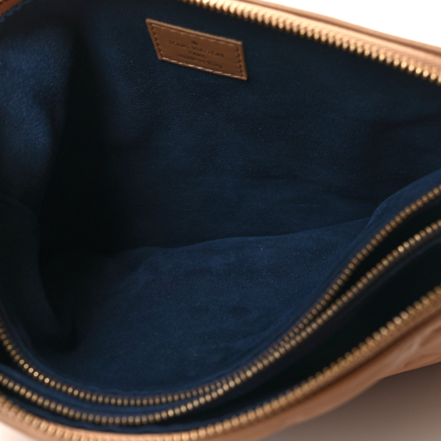 Lambskin Embossed Monogram Coussin PM Camel