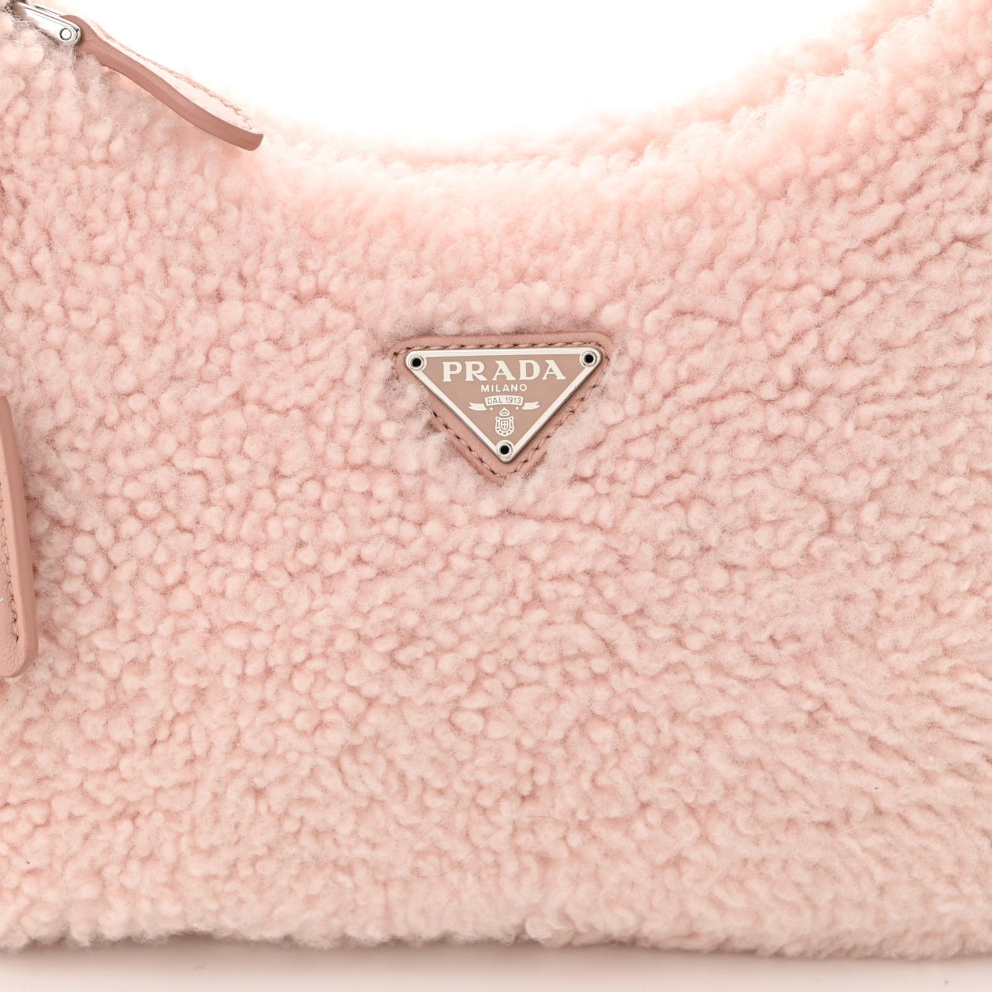 Shearling Mini Re-Edition 2000 Bag Orchidea