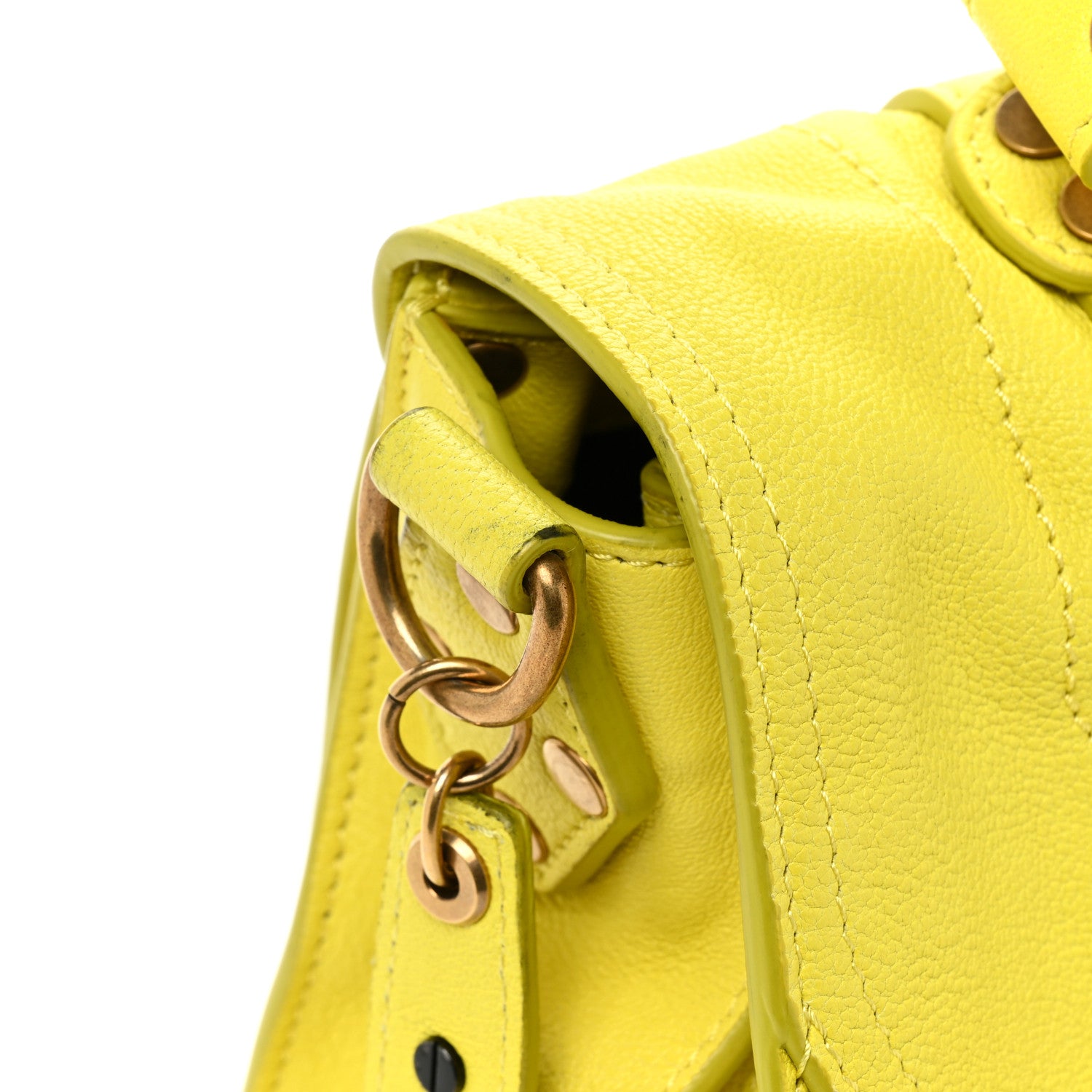 Proenza Schouler Lambskin Medium PS1 Satchel Citron 15 of 19