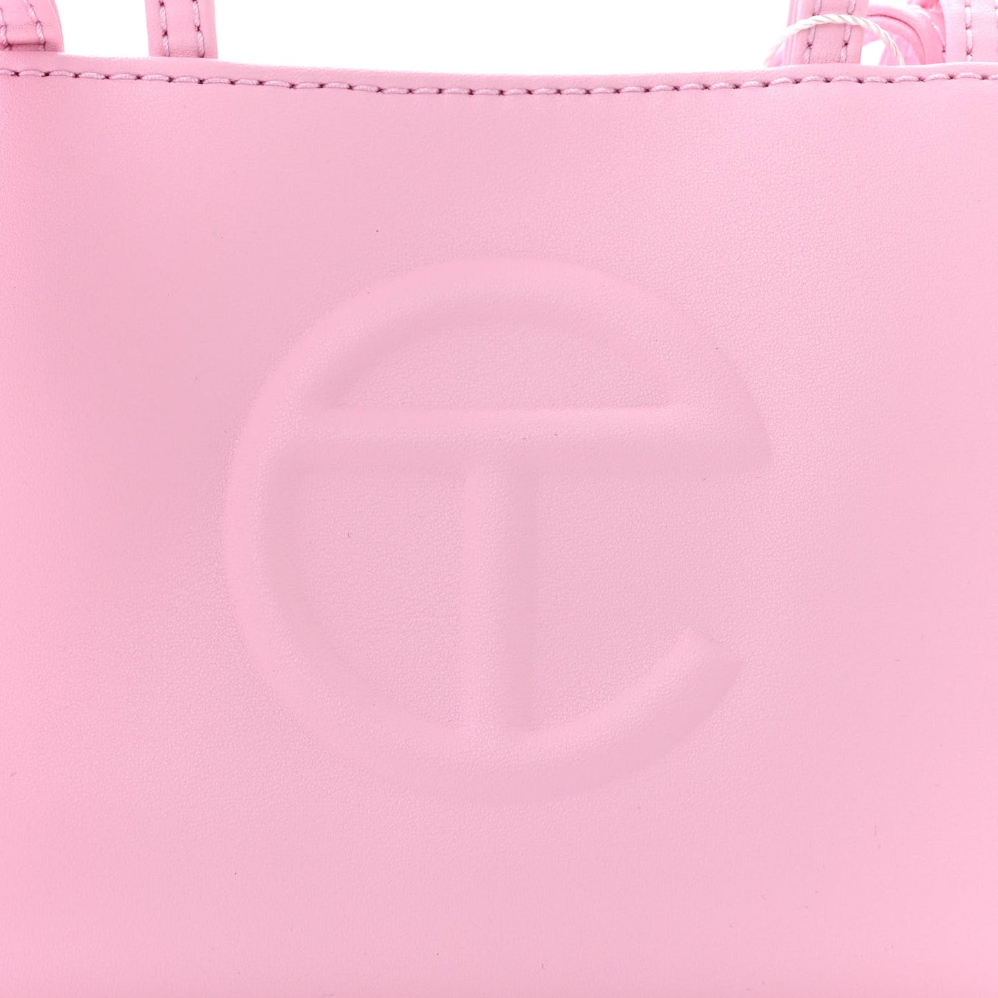 Vegan Leather Small Shopping Bag Bubblegum