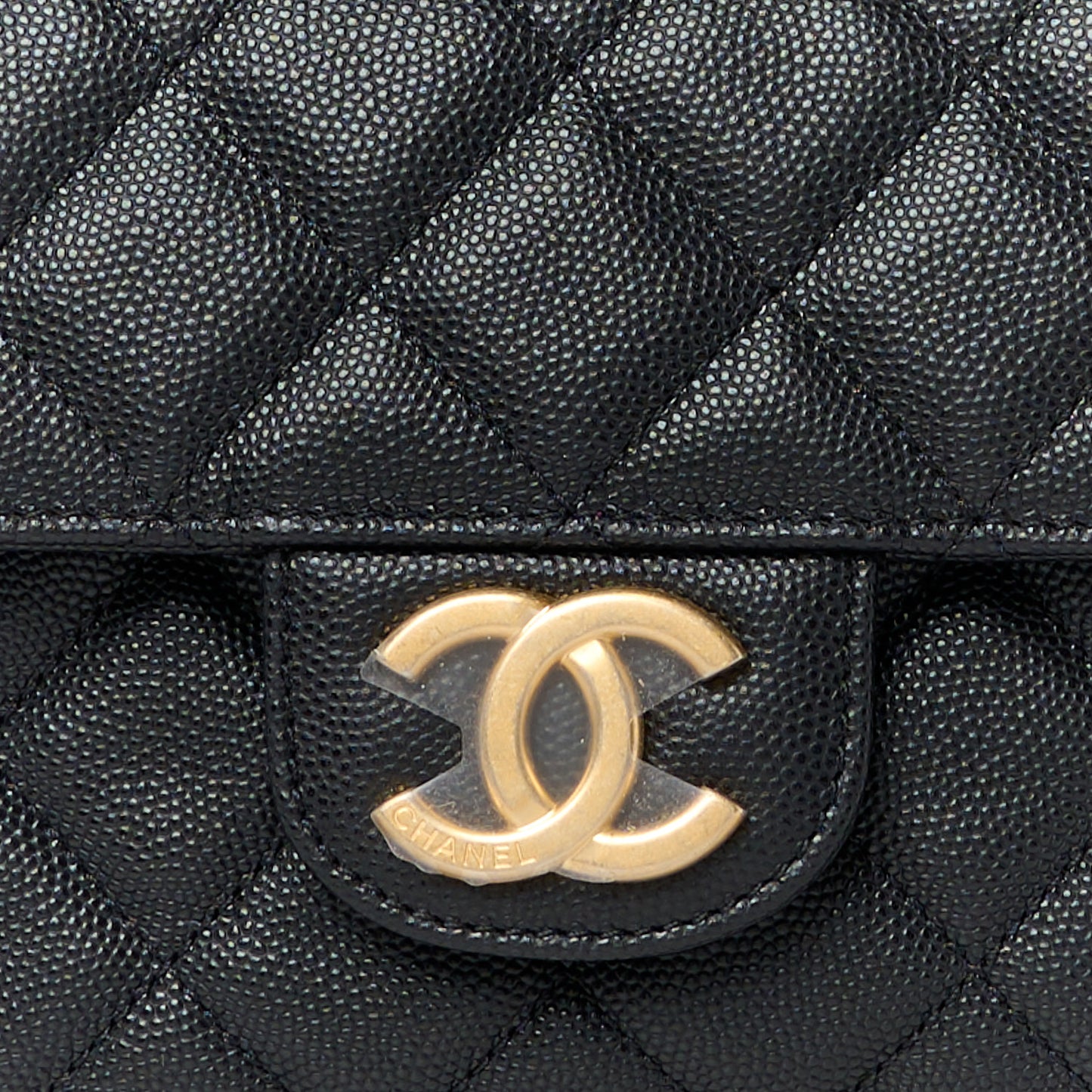 Caviar Quilted Wavy CC Hobo Black
