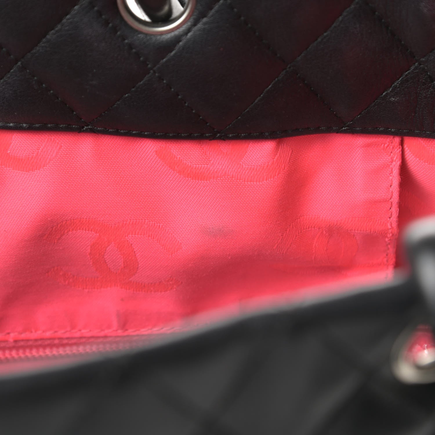 Chanel Calfskin Quilted Large Cambon Tote Black White 14 of 18