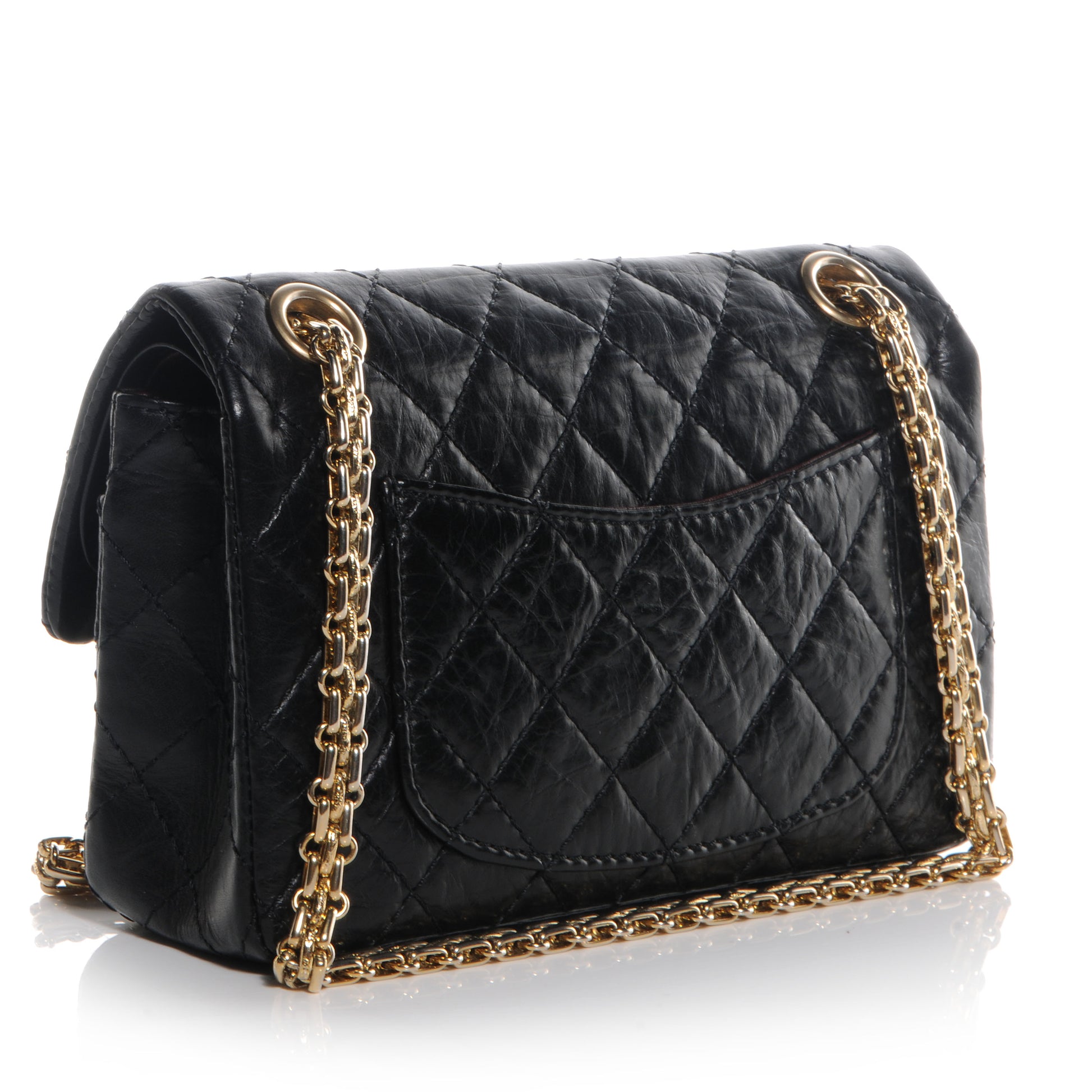 Chanel Aged Calfskin Quilted 50th Anniversary 2.55 Reissue 224 Flap Black 3 of 8