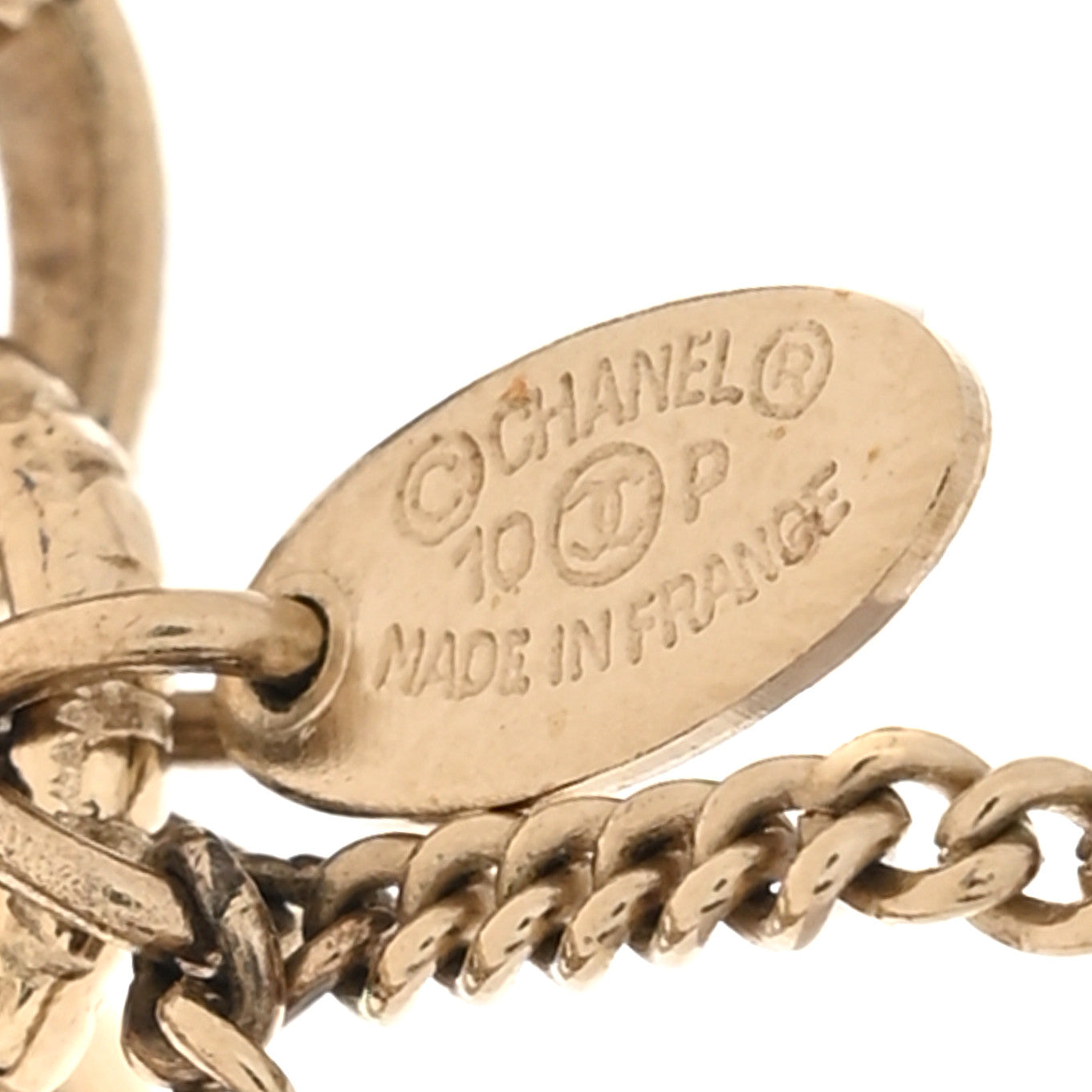 Chanel Crystal CC Sheath of Wheat Choker Necklace Gold 5 of 6