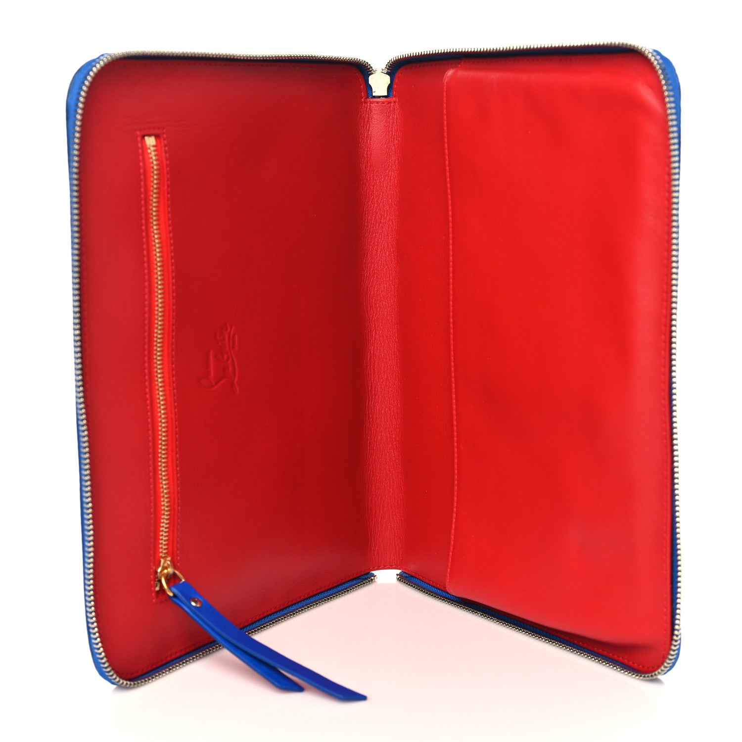 Christian Louboutin Calfskin Spiked IPad Case Blue Saphir 5 of 6