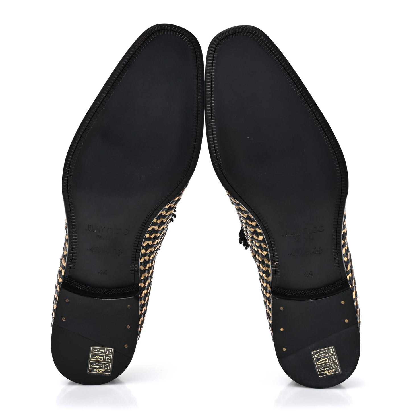 Nappa Womens Mens Foxley Tassel Loafers 44 Official Navy Gold