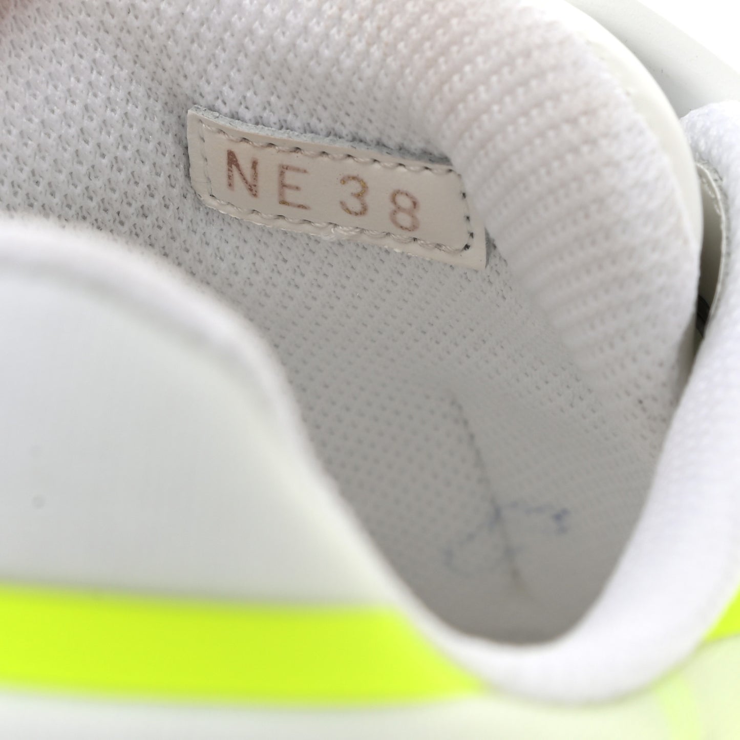 Reflective Fabric Shaded Dior-ID Platform Sneakers 38 Yellow Fluo