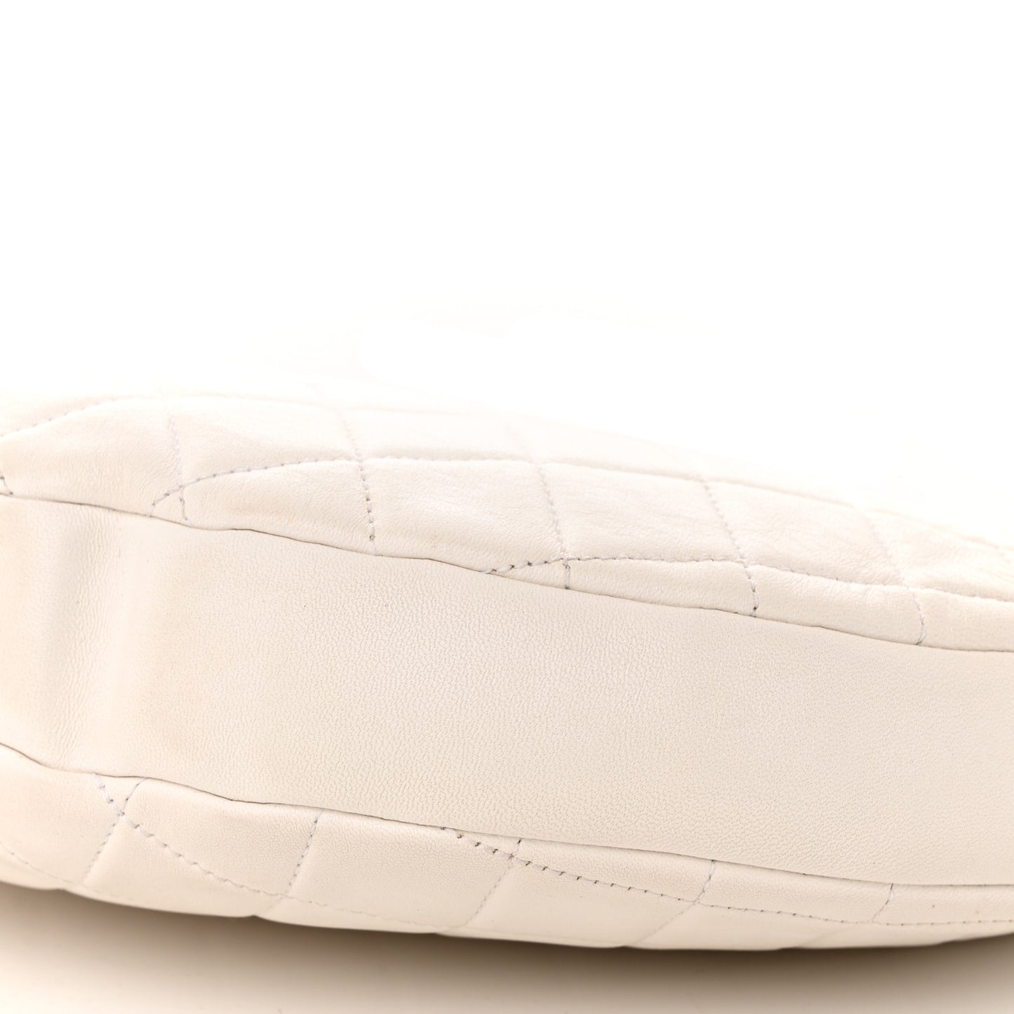 Lambskin Quilted All About Chains Waist Belt Bag White