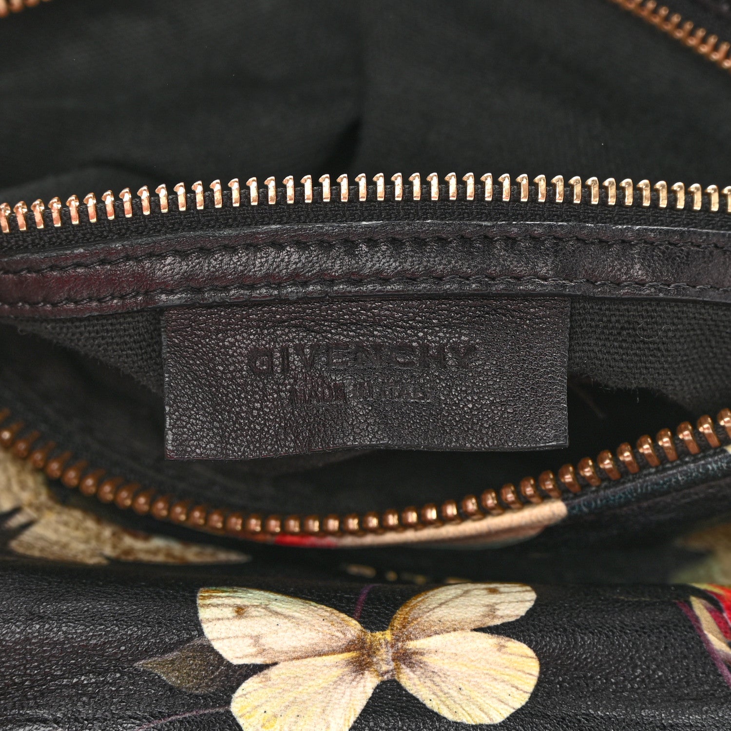 Givenchy Lambskin Magnolia and Moth Print Mini Pandora Black 7 of 16