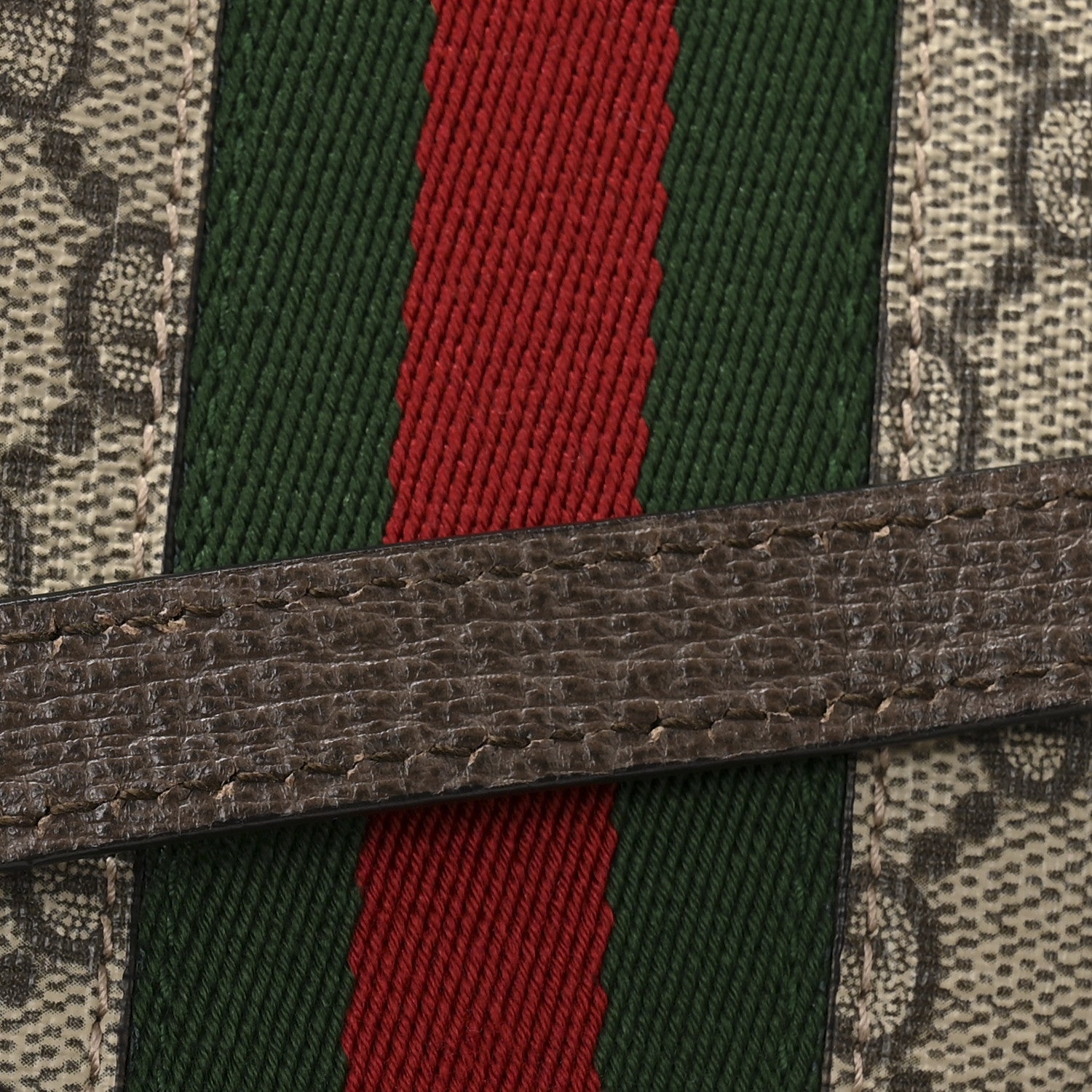 Gucci GG Supreme Monogram Web Mini Ophidia Round Shoulder Bag Brown 12 of 12