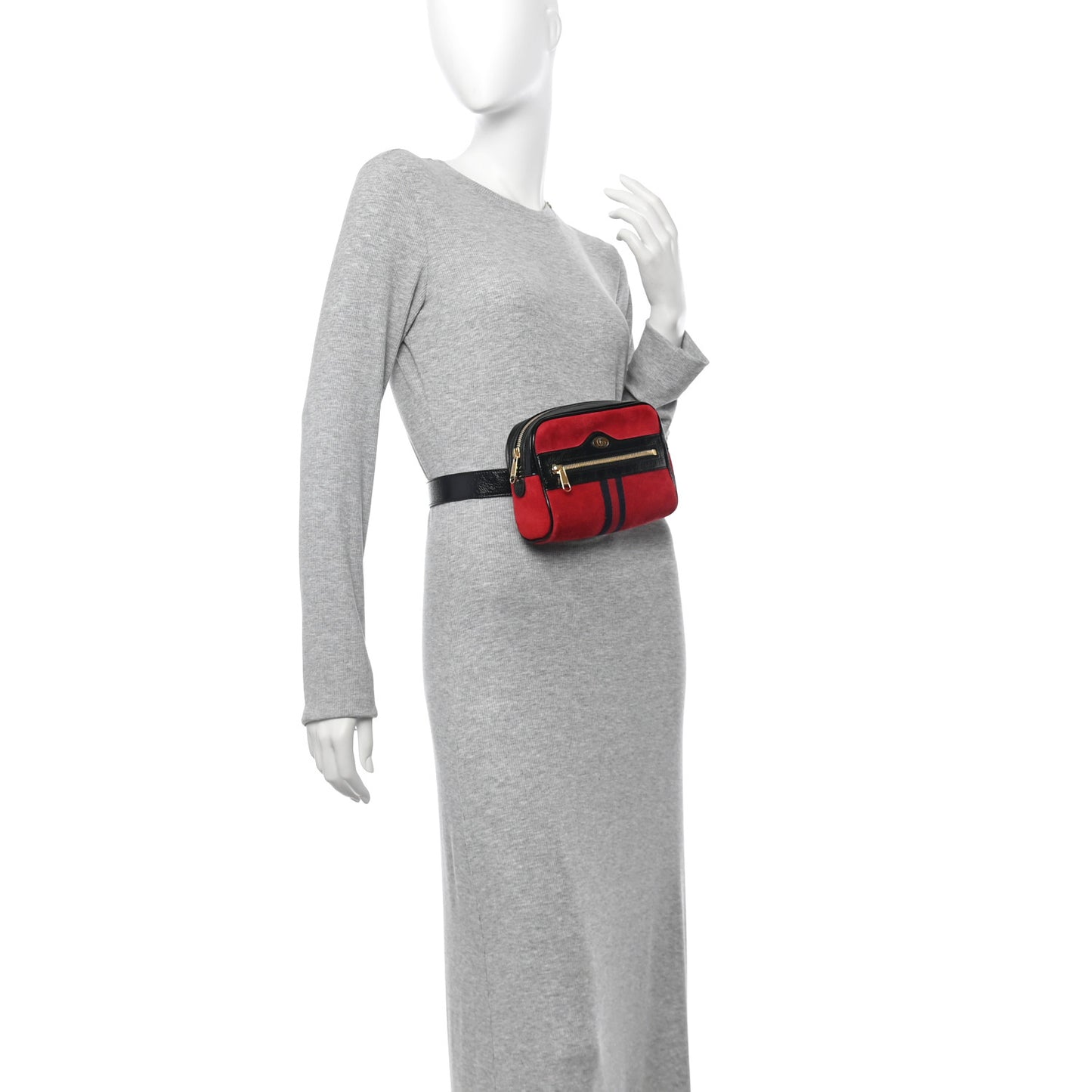 Suede Small Ophidia Belt Bag 95 38 Hibiscus Red