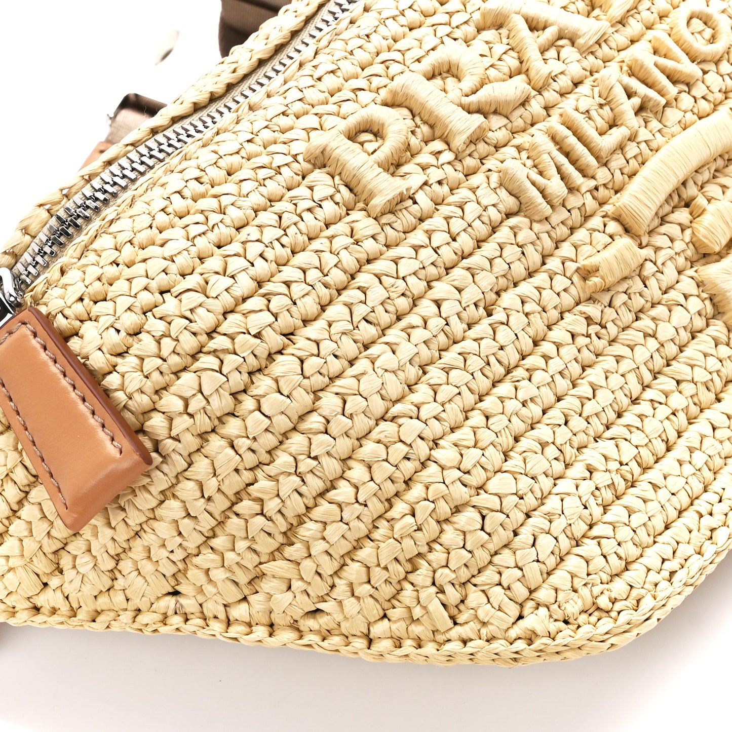 Yarn Raffia Effect Crochet Belt Bag Naturale