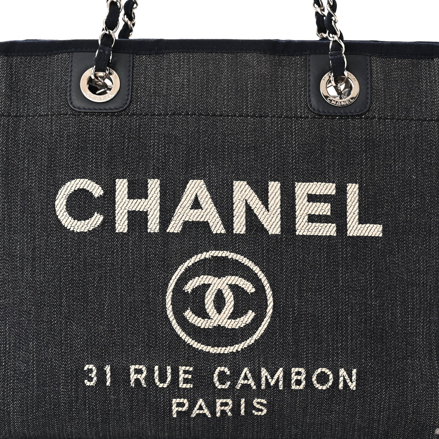 Denim Small Deauville Tote Dark Blue