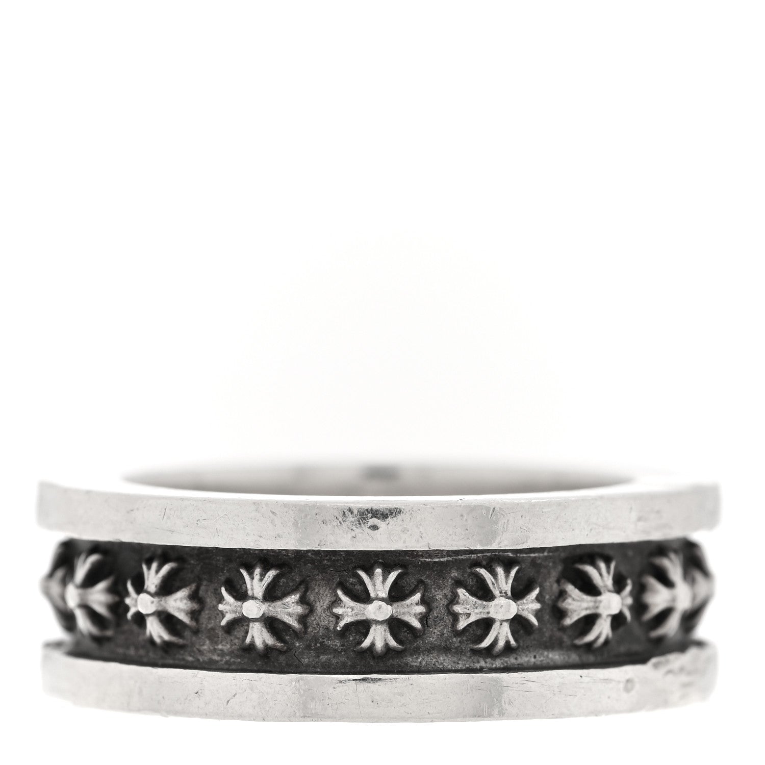 Chrome Hearts Sterling Silver Maltese Cross Band Ring 55 7.25