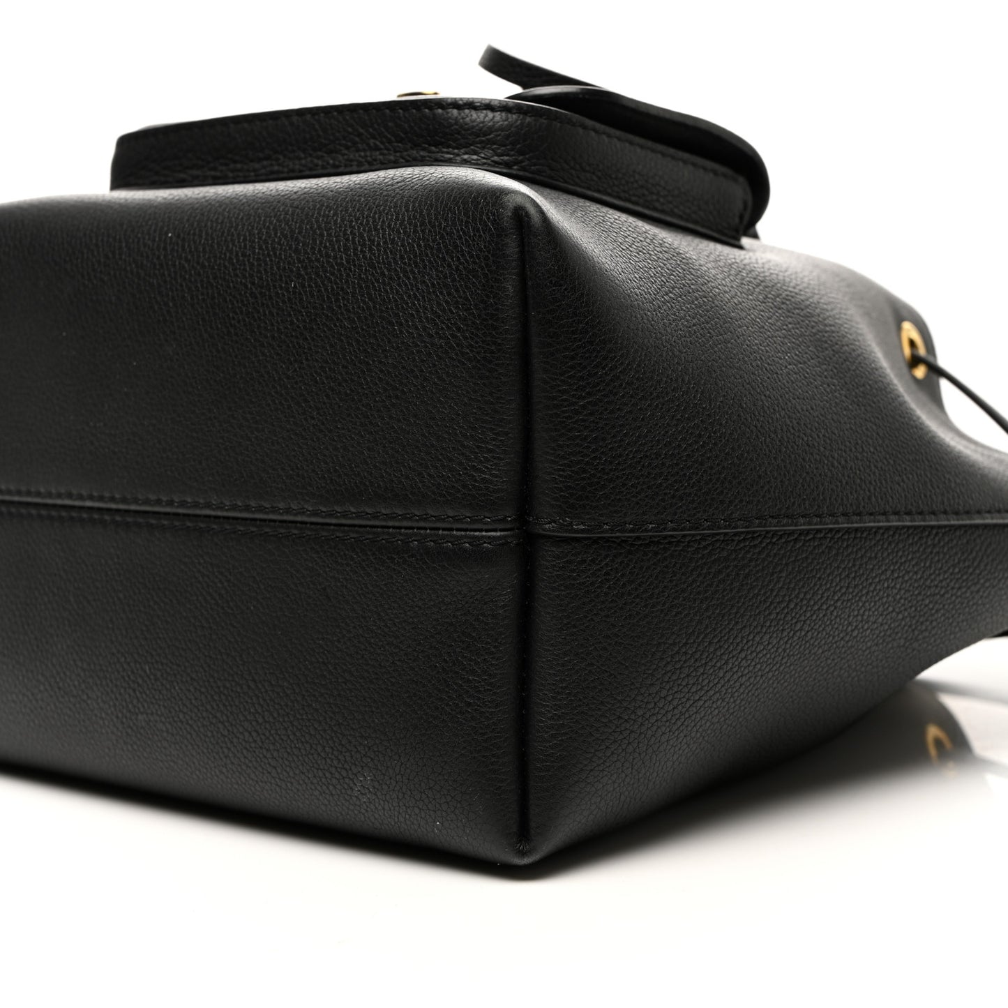 Calfskin Lockme Bucket MM Black