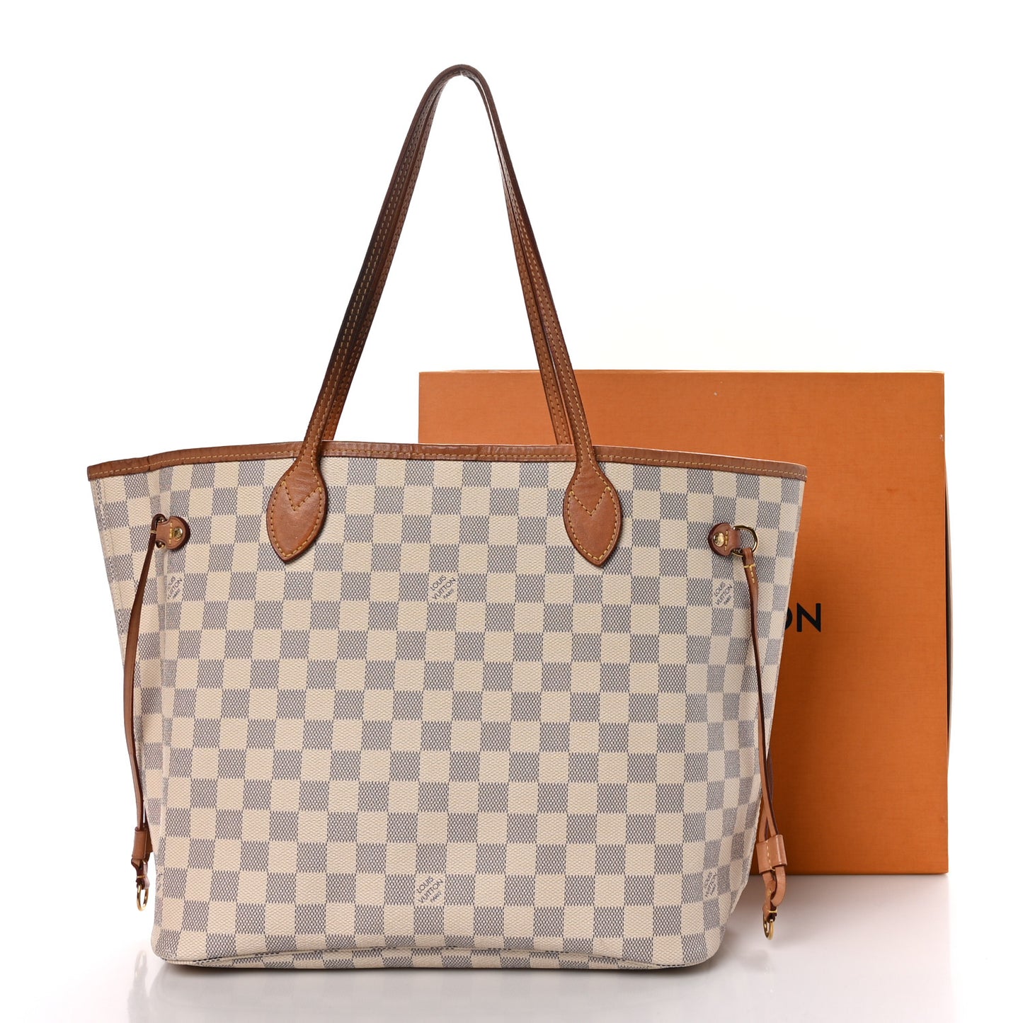 Damier Azur Neo Neverfull MM Rose Ballerine