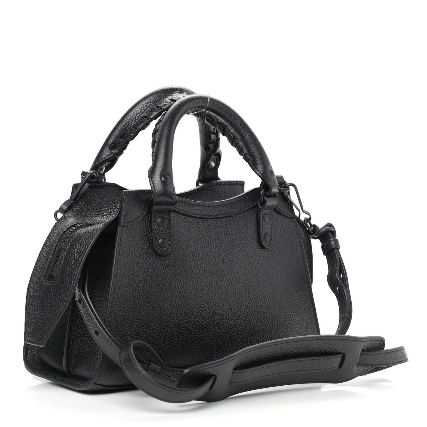 Grained Calfskin Neo Classic Black Hardware Mini City Black